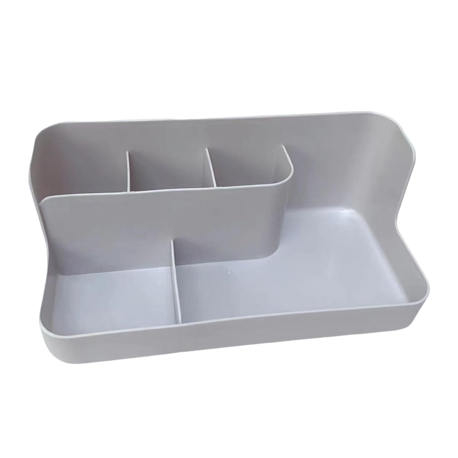 Manicure Tool Box Empty for Small Craft Items Nail Brush Pens Cuticle Pusher Gray