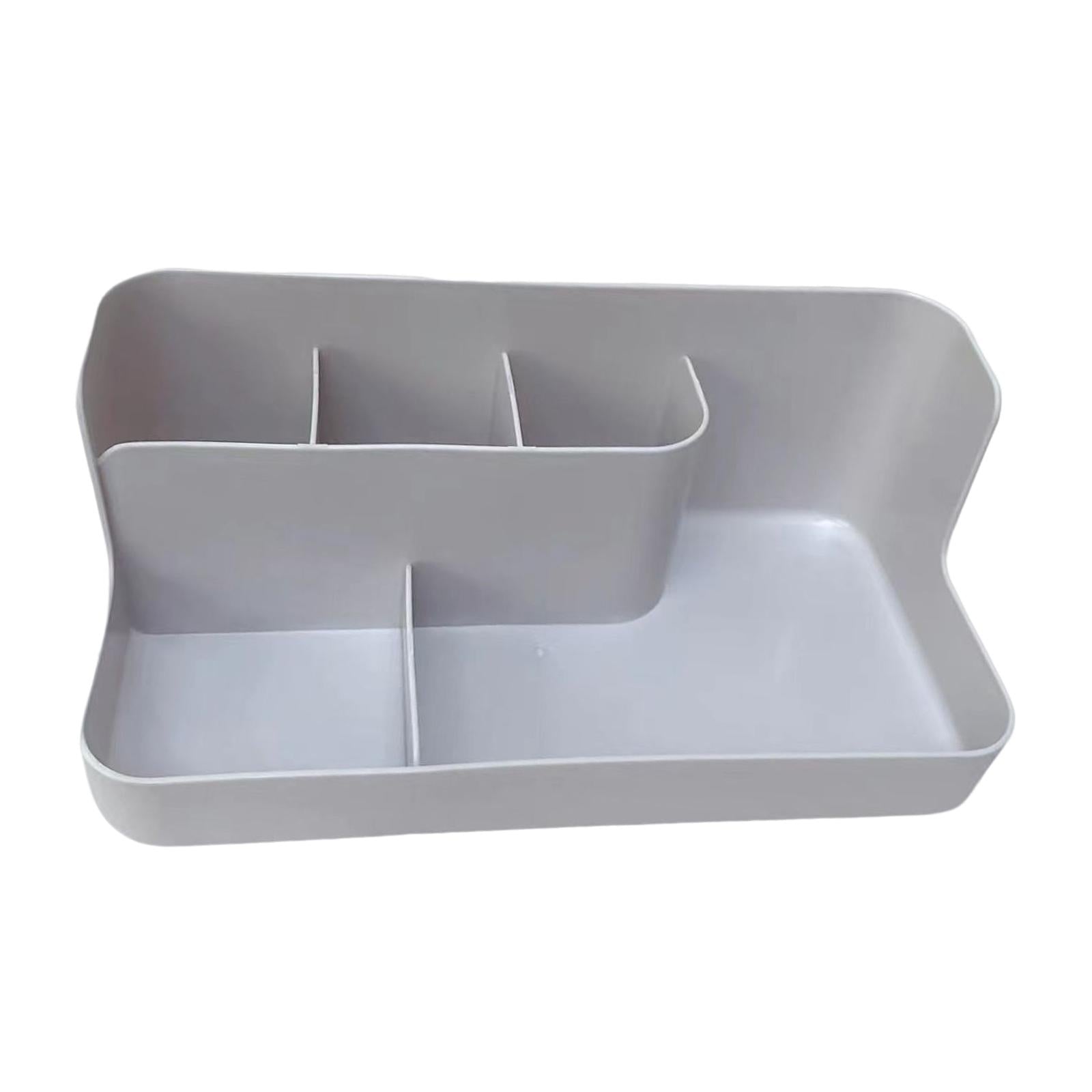Manicure Tool Box Empty for Small Craft Items Nail Brush Pens Cuticle Pusher Gray