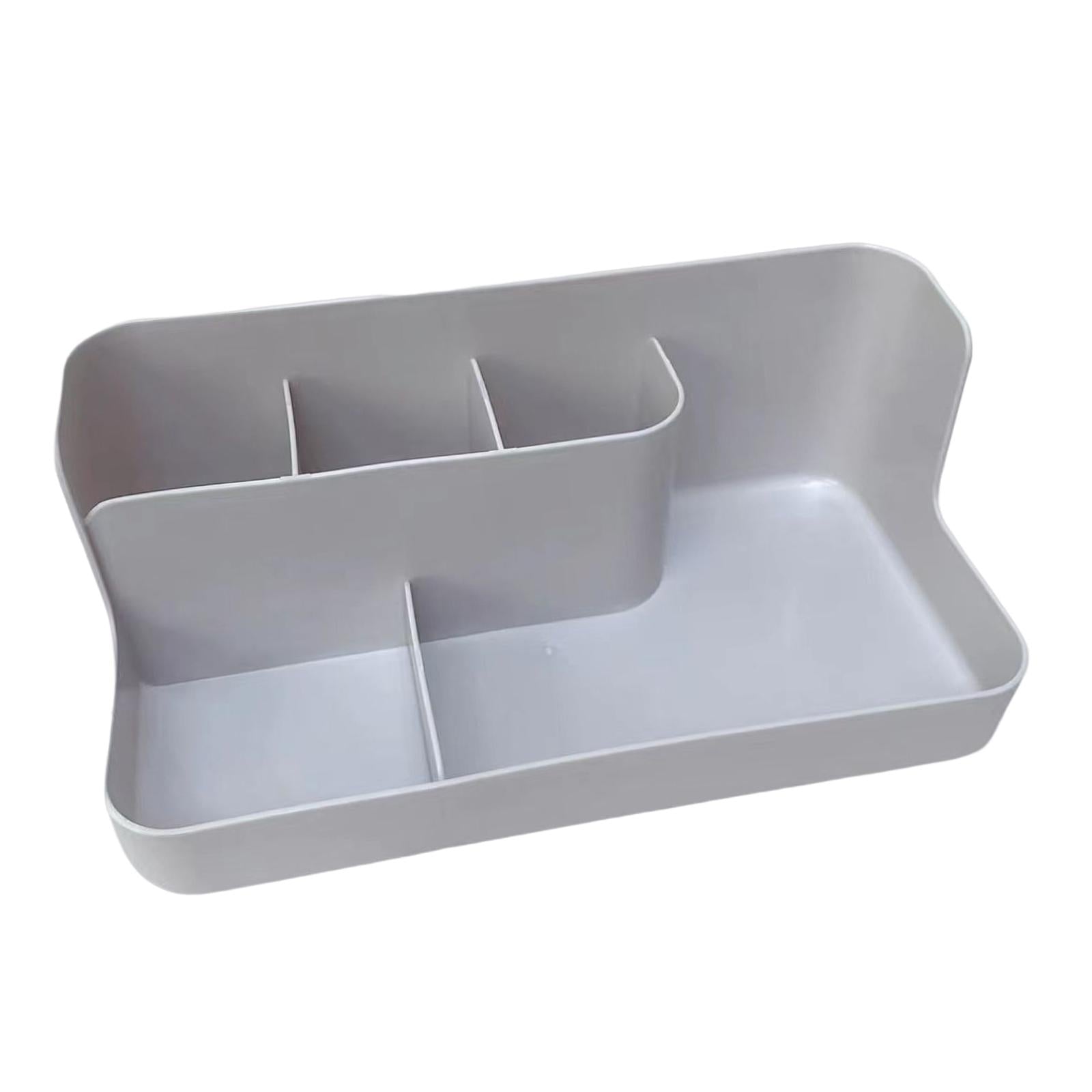 Manicure Tool Box Empty for Small Craft Items Nail Brush Pens Cuticle Pusher Gray