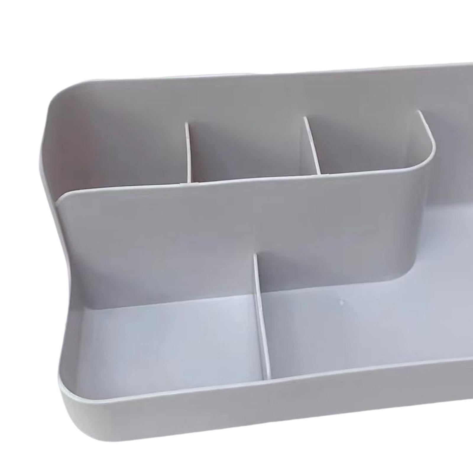 Manicure Tool Box Empty for Small Craft Items Nail Brush Pens Cuticle Pusher Gray