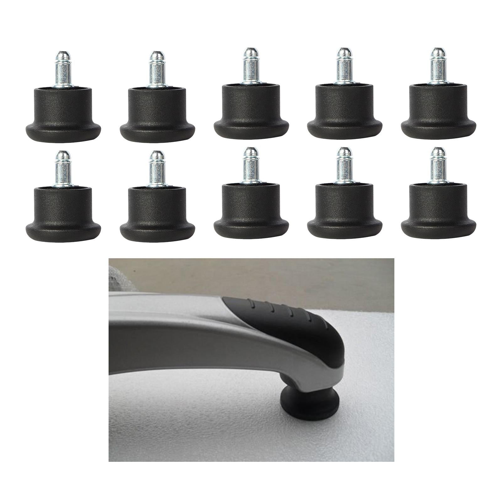 10Pcs Chair Glides to Replace Casters Office Chair Glides for Sofa Furniture