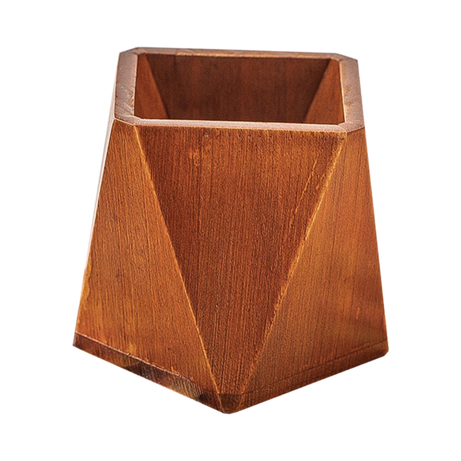 Pen Barrel Makeup Brush Holder Multiuse Stationary Supply for Desktop School Rhombus