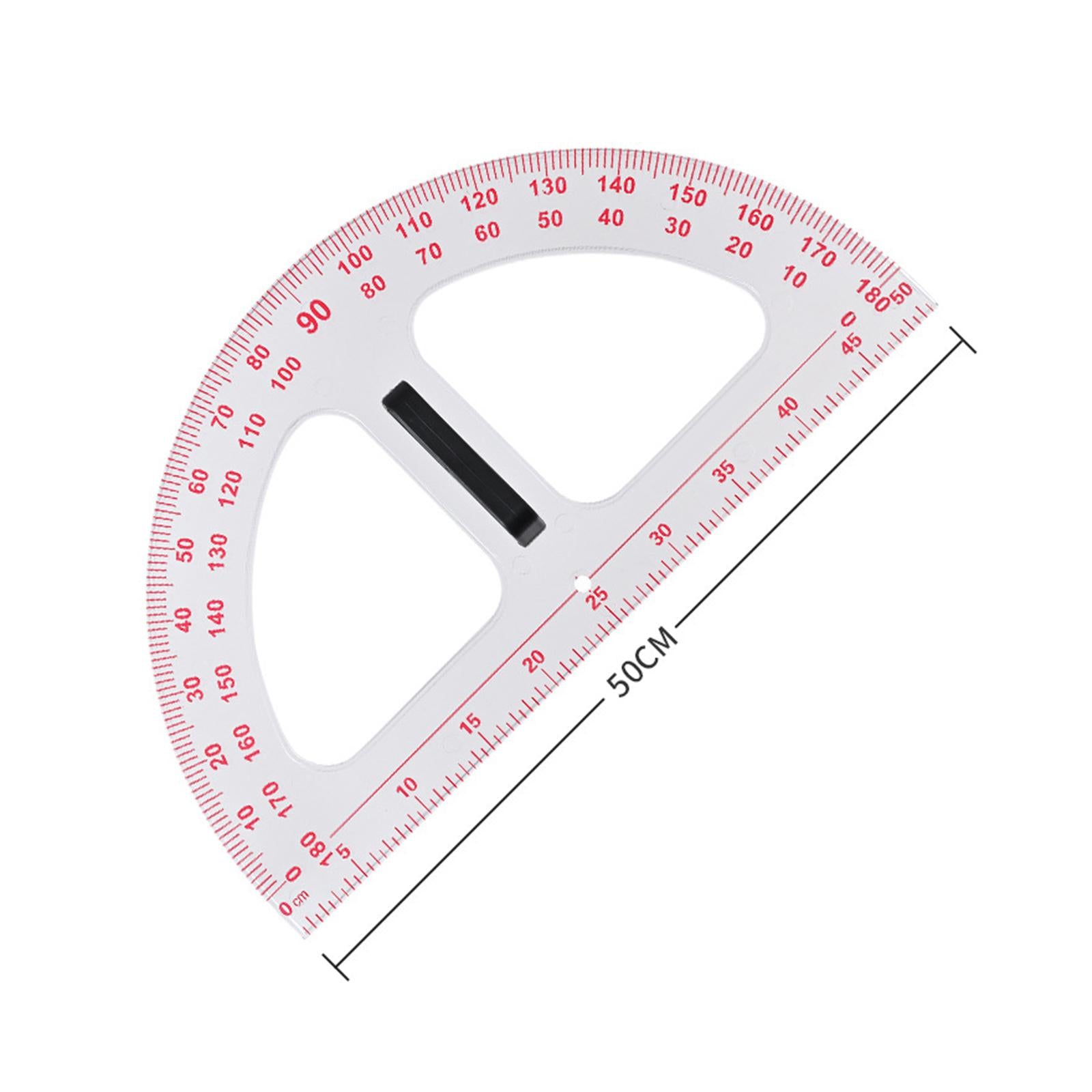 Protractor Math Protractor with Removable Handle Carpenter 19.69inch Drawing