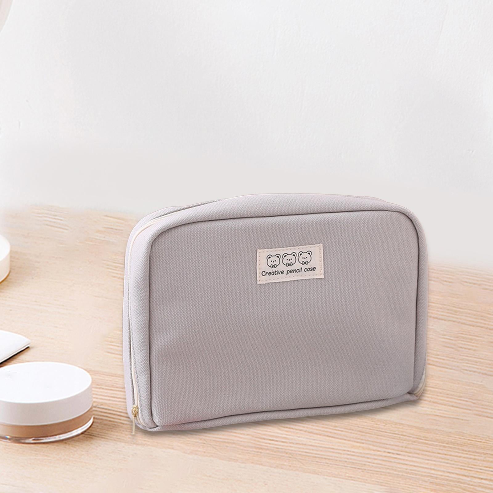 Big Capacity Pencil Case Makeup Bags Multifunctional Pencil Case Holder Gray