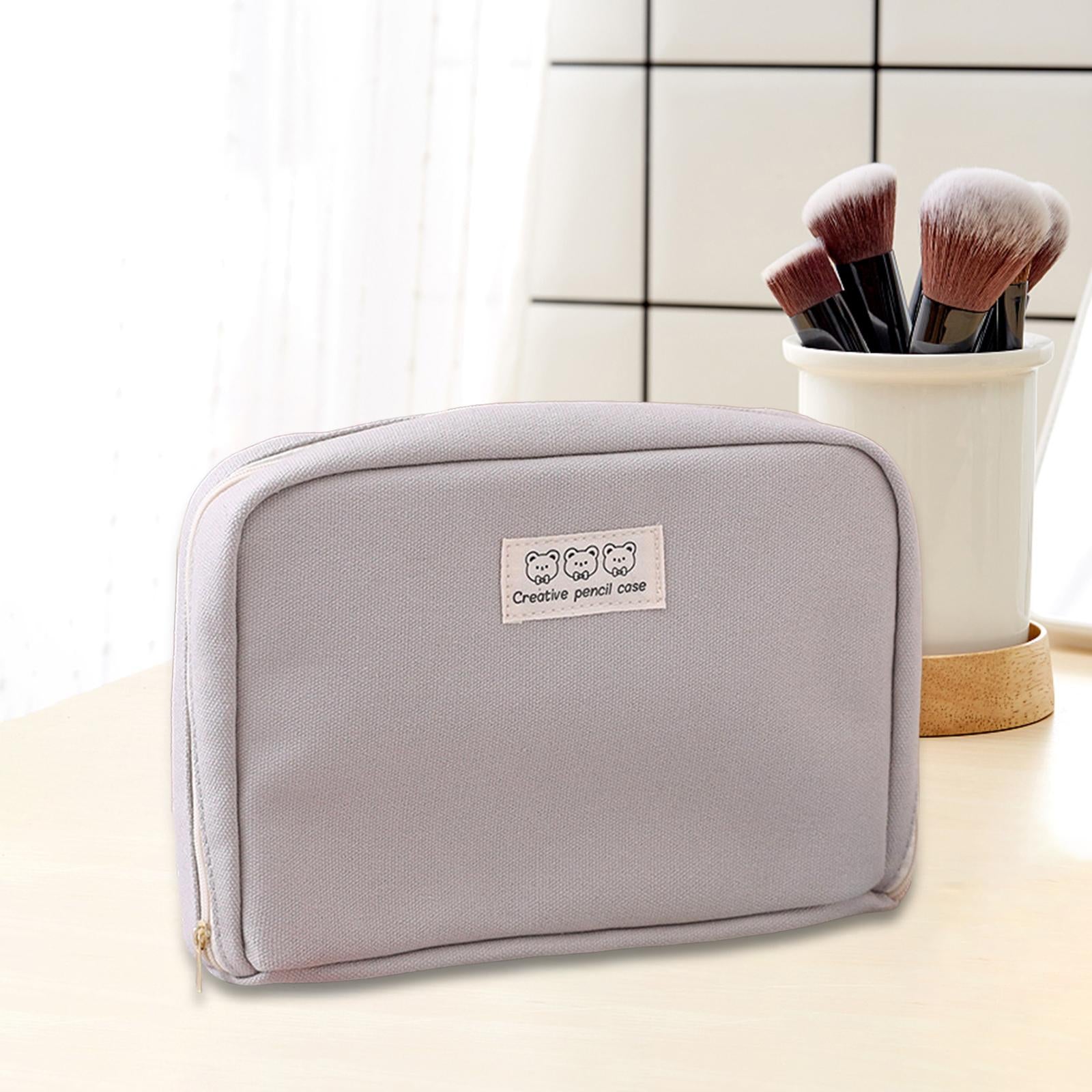 Big Capacity Pencil Case Makeup Bags Multifunctional Pencil Case Holder Gray