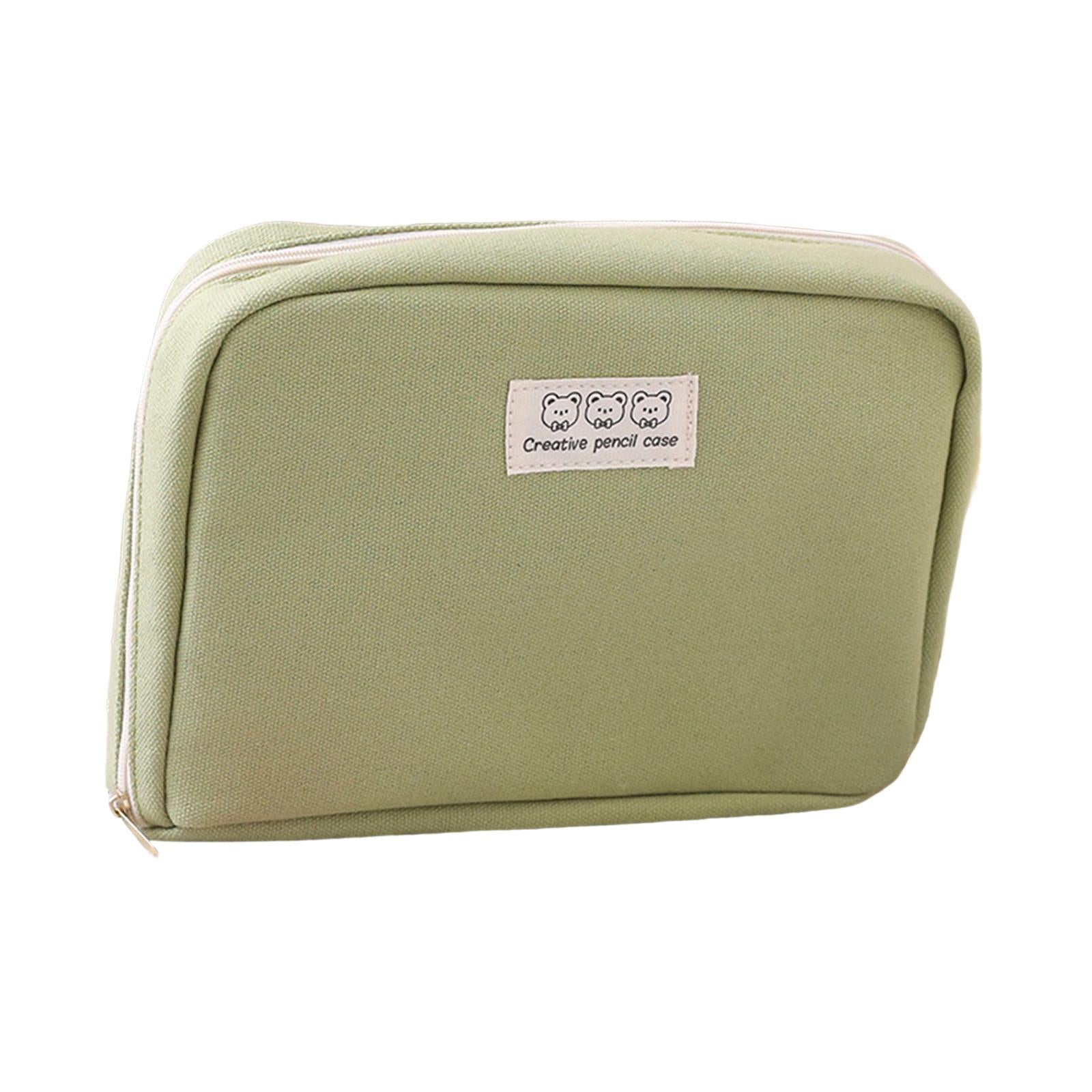 Big Capacity Pencil Case Makeup Bags Multifunctional Pencil Case Holder Green