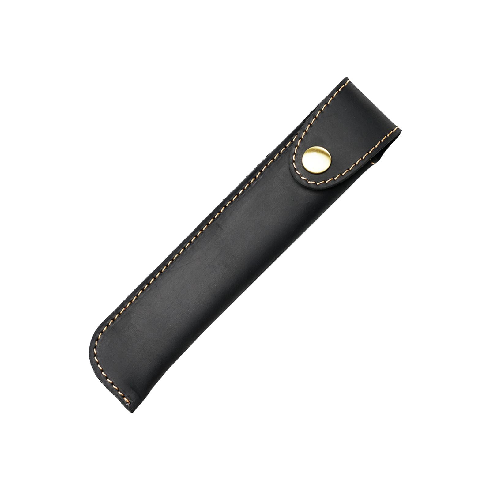 Pen Pencil Pouch Buckle Design Universal Pen Holder for Boyfriend Men Father Black