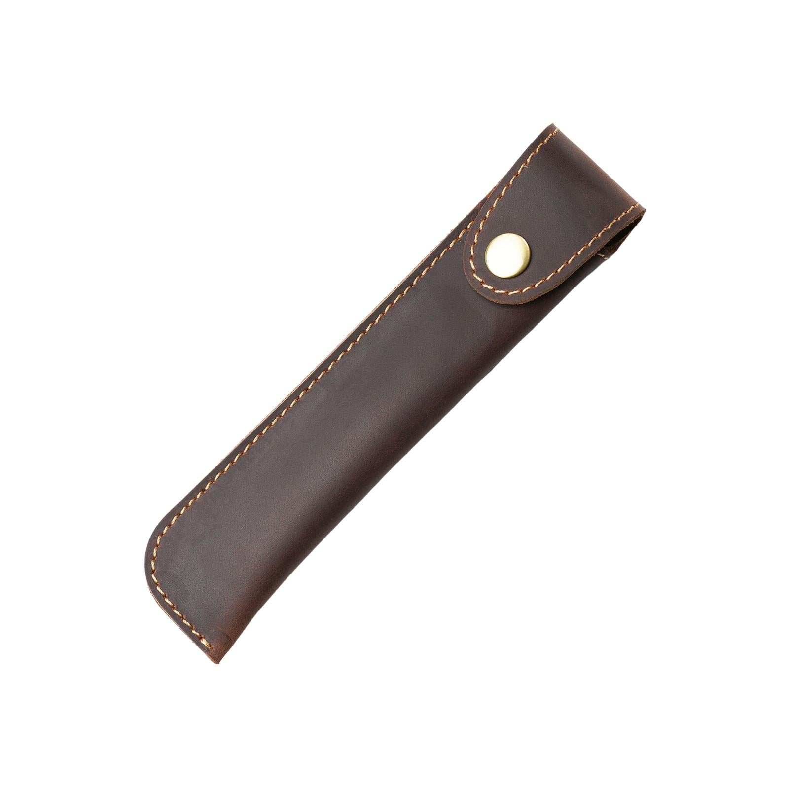 Pen Pencil Pouch Buckle Design Universal Pen Holder for Boyfriend Men Father Coffee