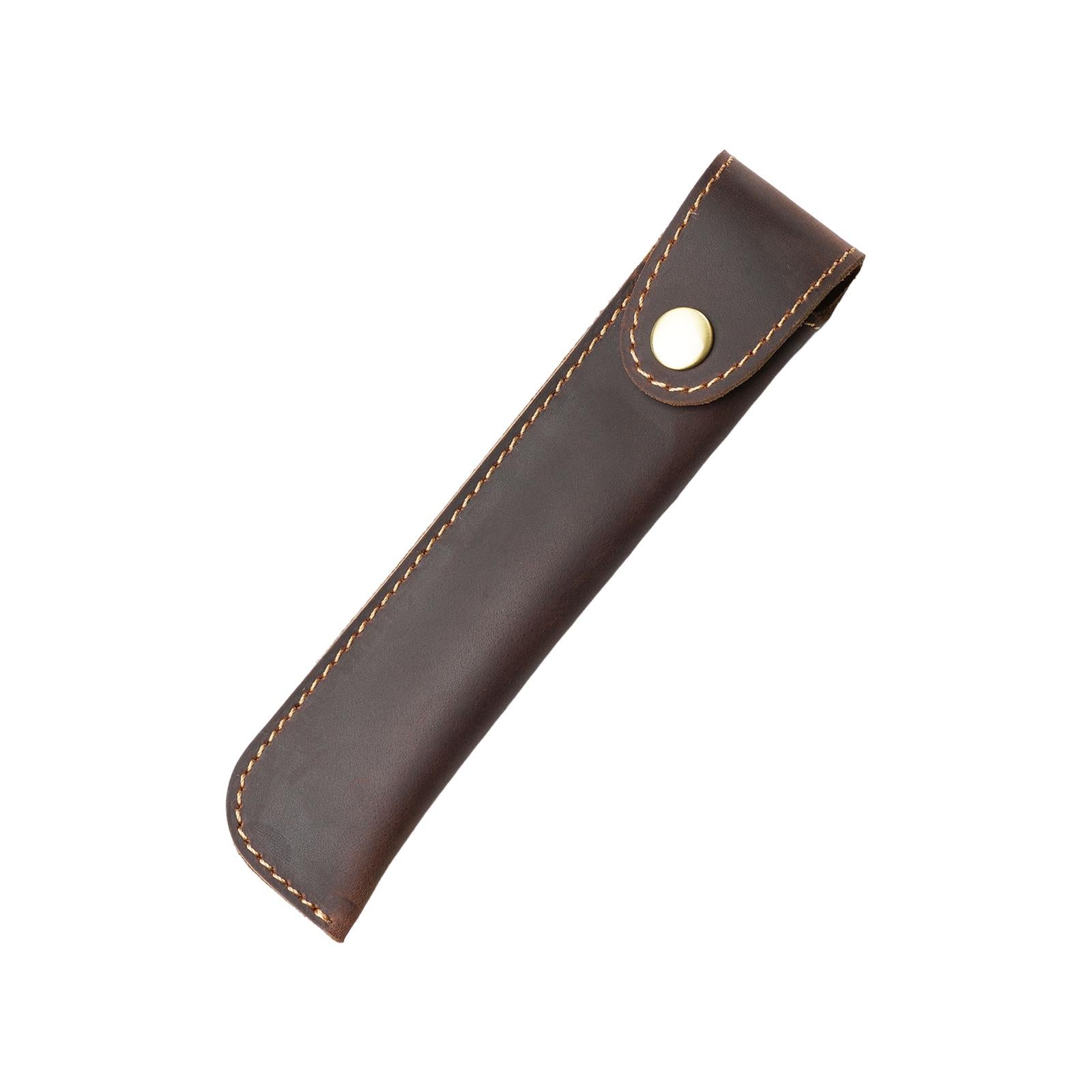 Pen Pencil Pouch Buckle Design Universal Pen Holder for Boyfriend Men Father Coffee