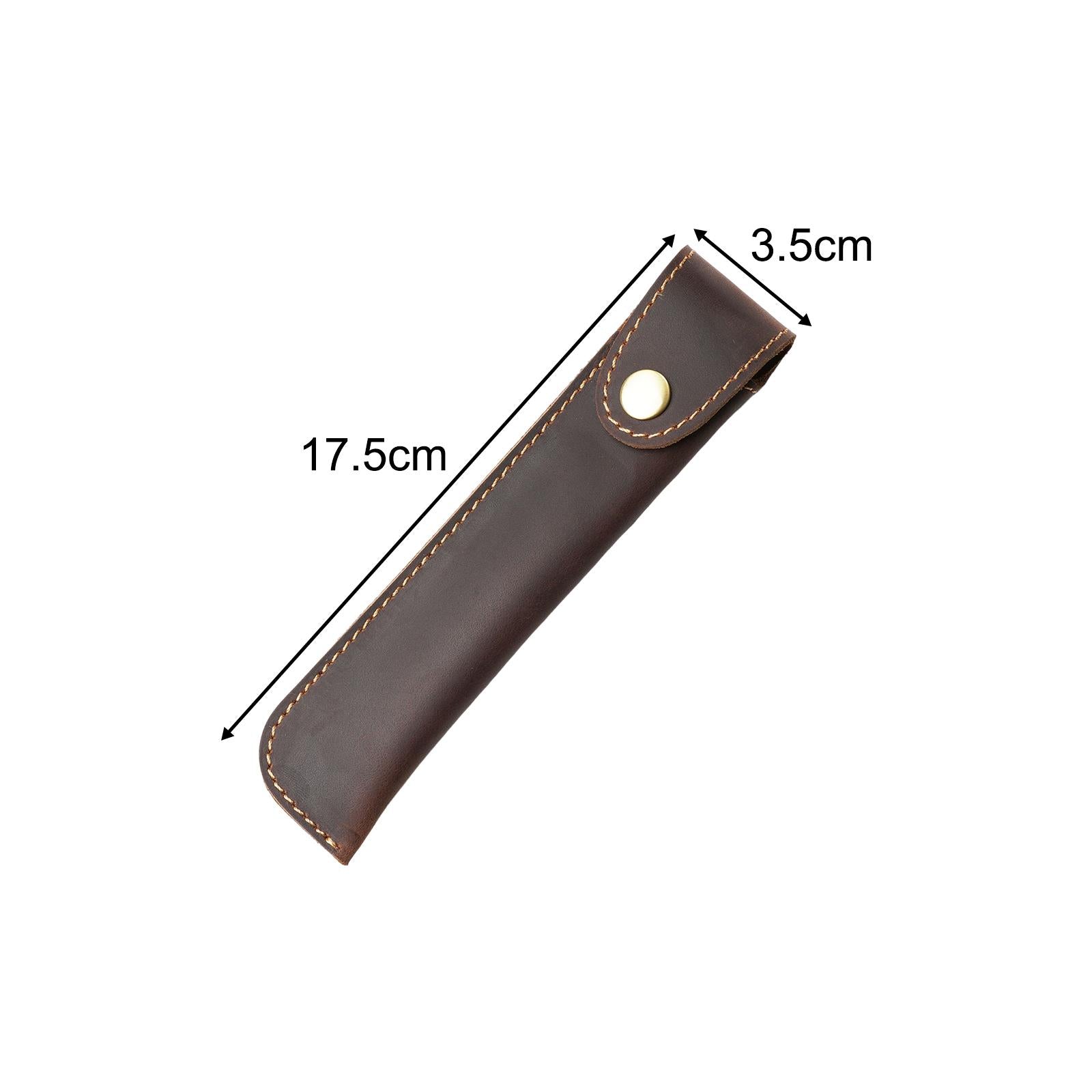 Pen Pencil Pouch Buckle Design Universal Pen Holder for Boyfriend Men Father Coffee