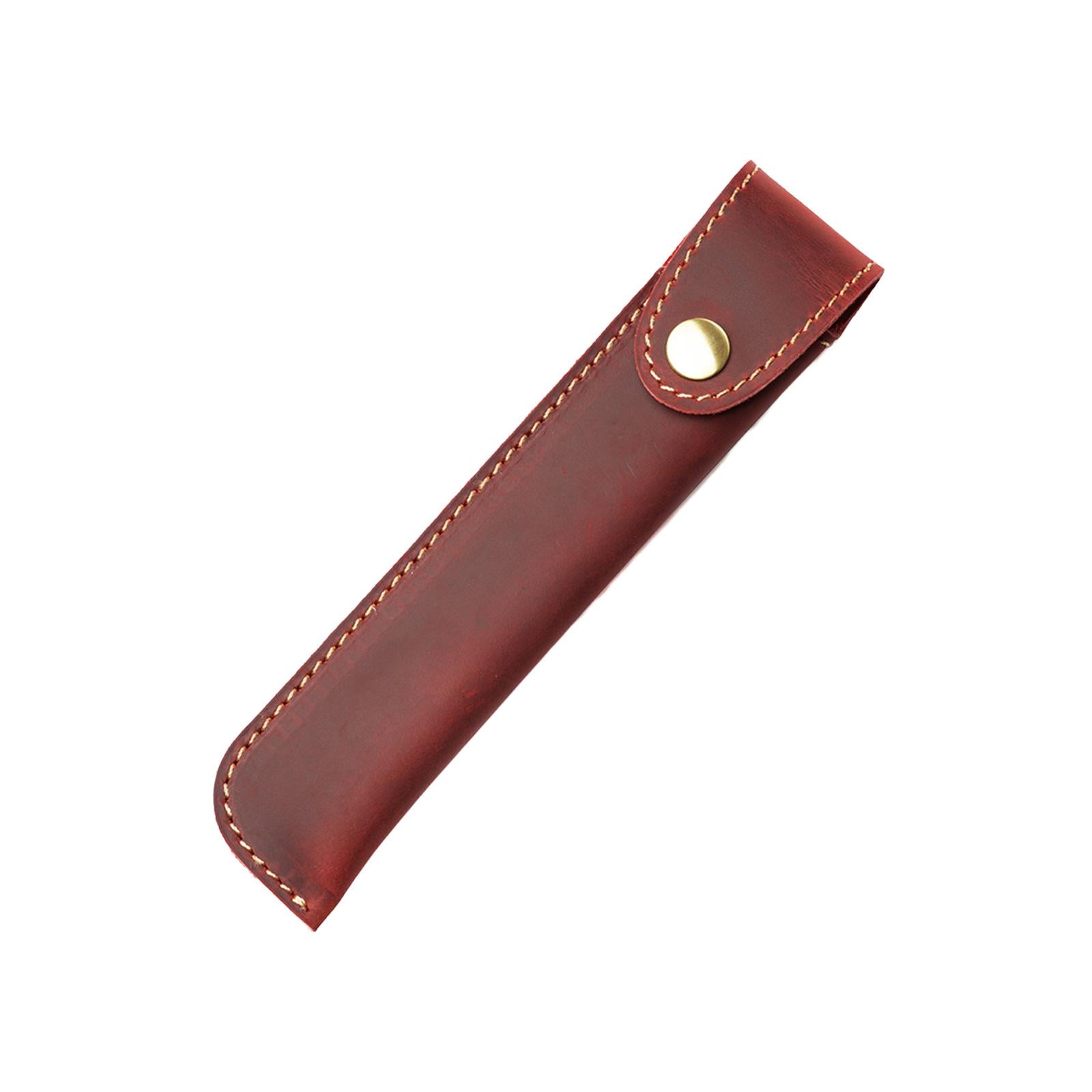 Pen Pencil Pouch Buckle Design Universal Pen Holder for Boyfriend Men Father Red