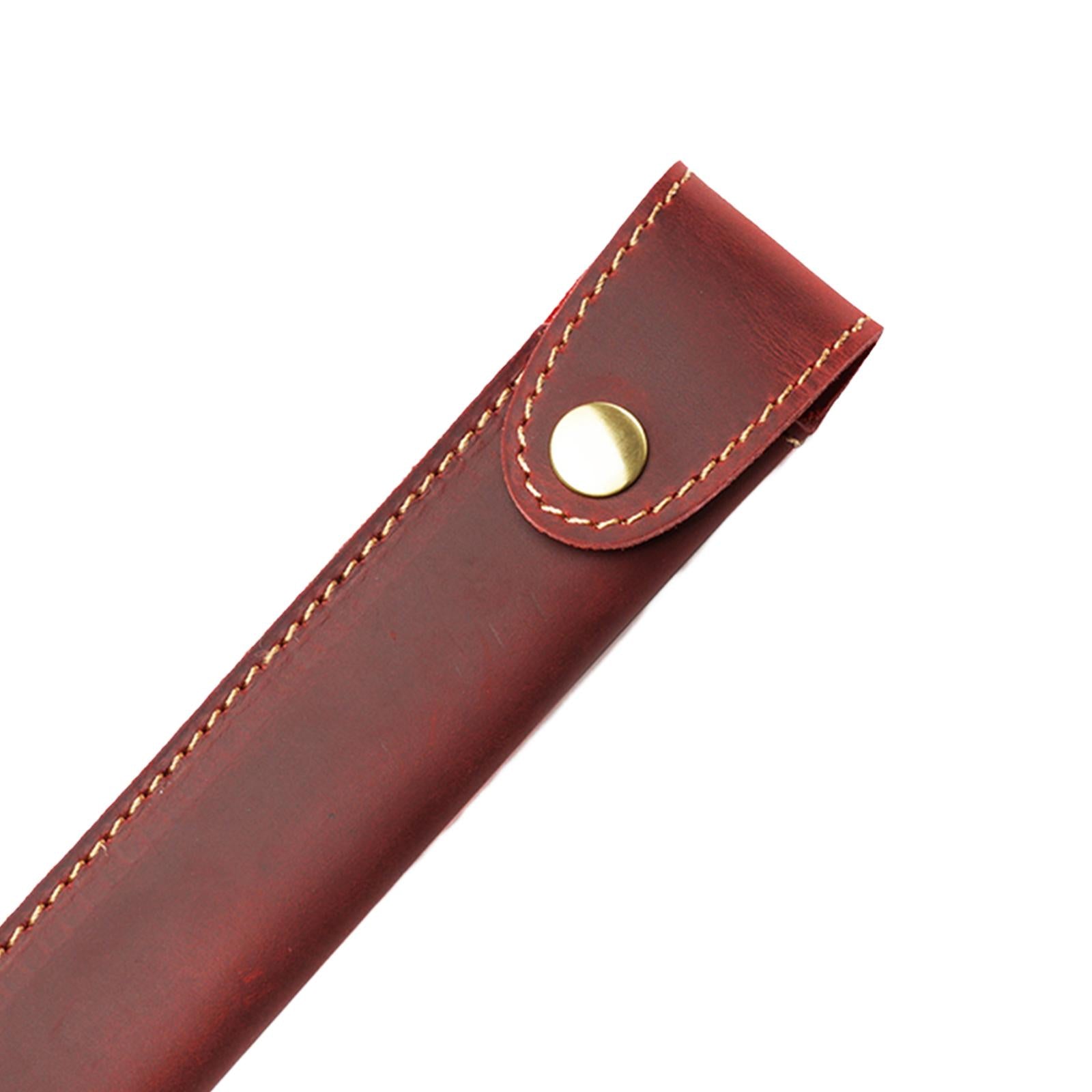 Pen Pencil Pouch Buckle Design Universal Pen Holder for Boyfriend Men Father Red