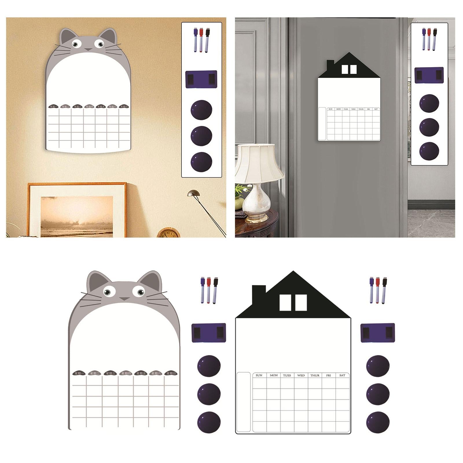 Magnetic Weekly Planner Fitments Daily Organizer for Study Home Refrigerator A