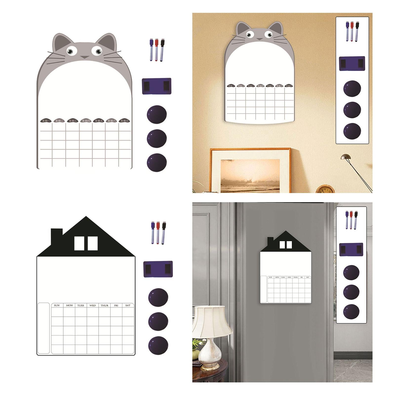 Magnetic Weekly Planner Fitments Daily Organizer for Study Home Refrigerator A