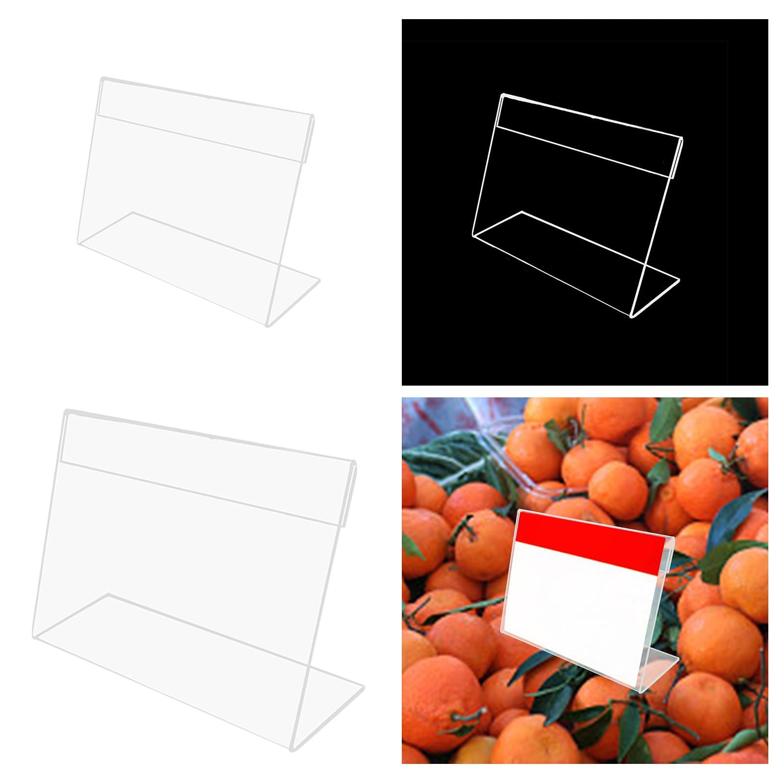 Mini Sign Display Holder Clear Desktop for Reception Office Party Decoration 2cmx4cm