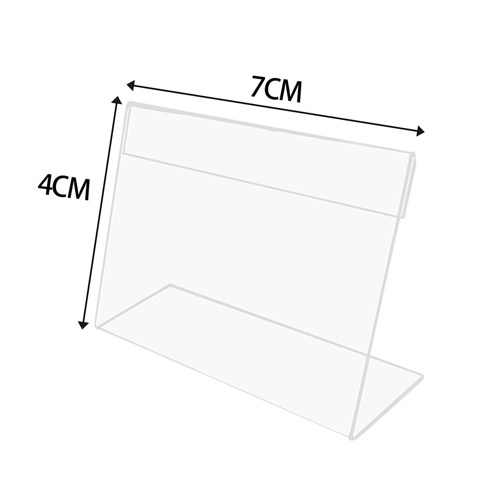 Mini Sign Display Holder Clear Desktop for Reception Office Party Decoration 4cmx7cm