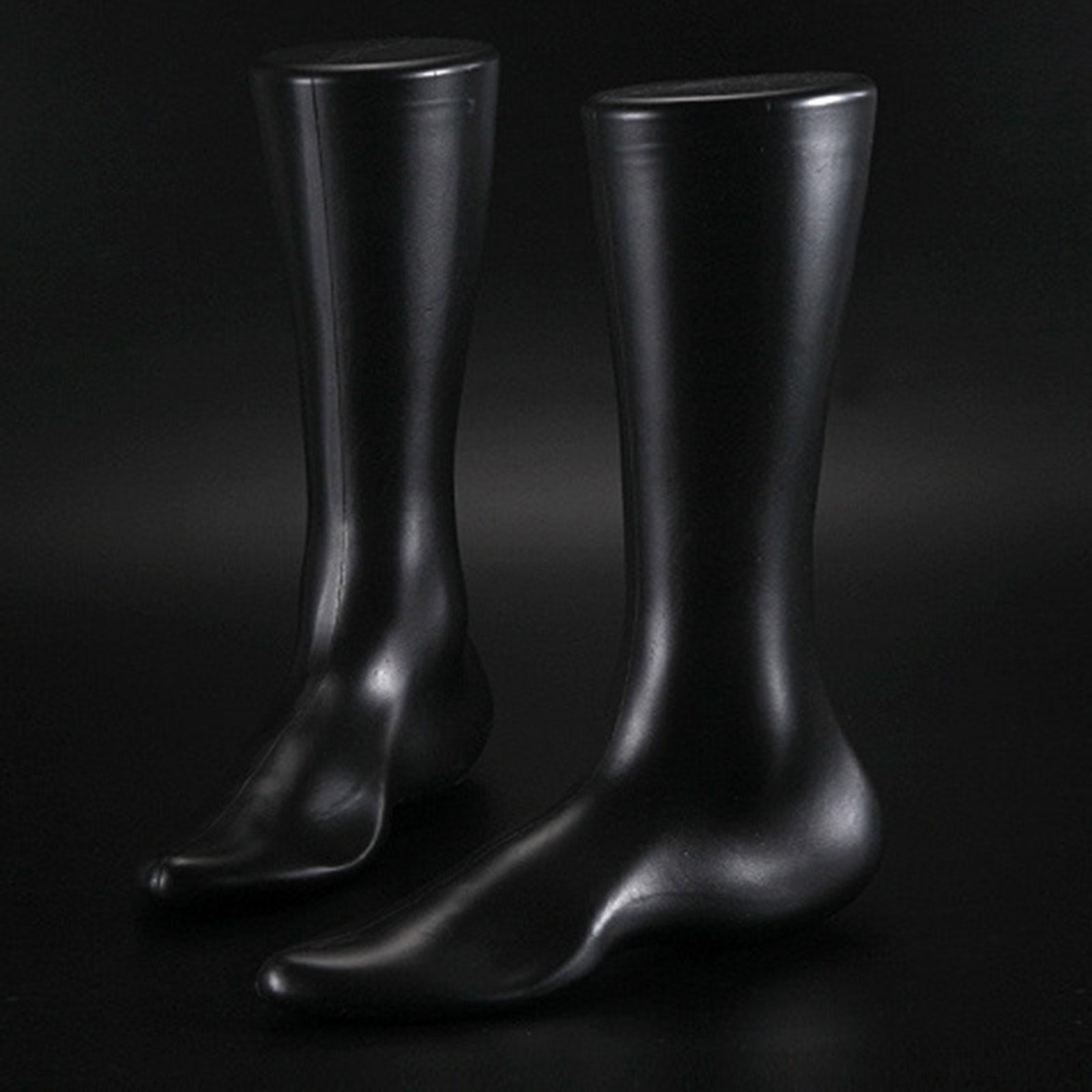 Lifesize Male Mannequin Foot Shoes Support Foot Model for Socks Jewelry Shop Black