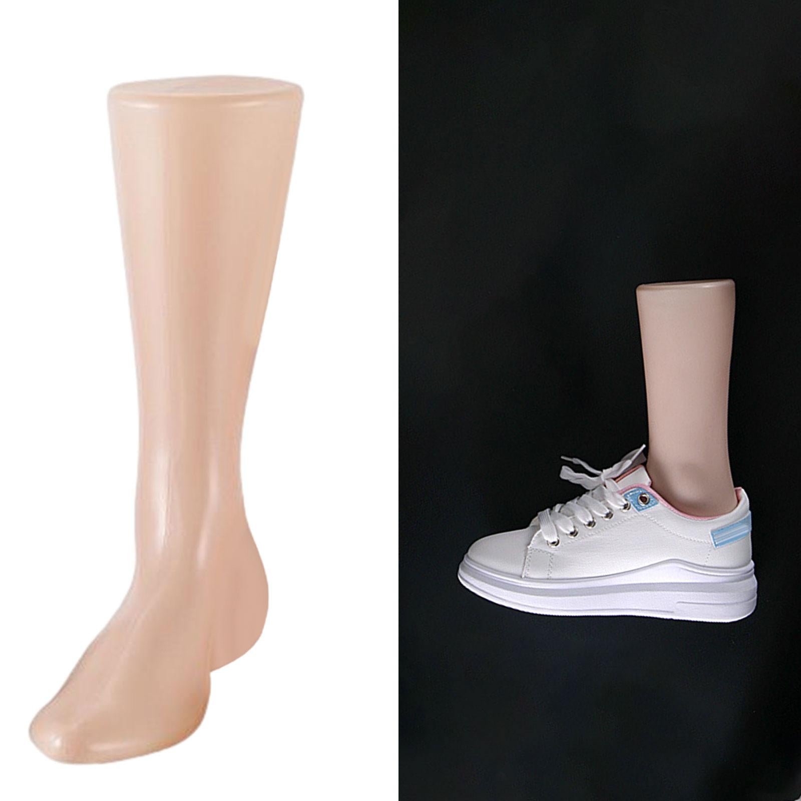 Lifesize Male Mannequin Foot Shoes Support Foot Model for Socks Jewelry Shop Khaki