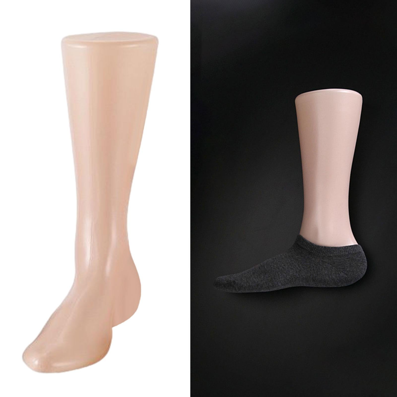 Lifesize Male Mannequin Foot Shoes Support Foot Model for Socks Jewelry Shop Khaki