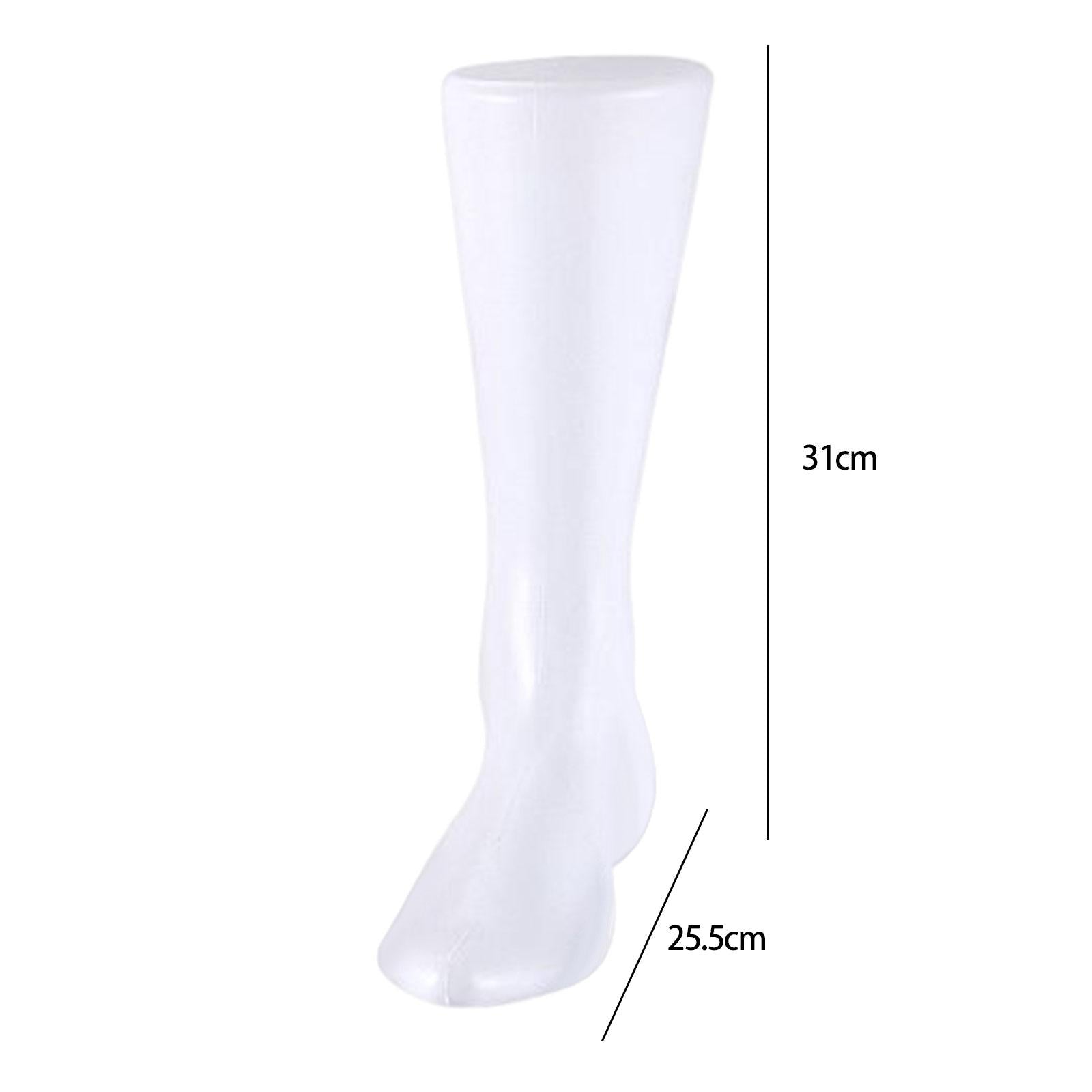 Lifesize Male Mannequin Foot Shoes Support Foot Model for Socks Jewelry Shop White