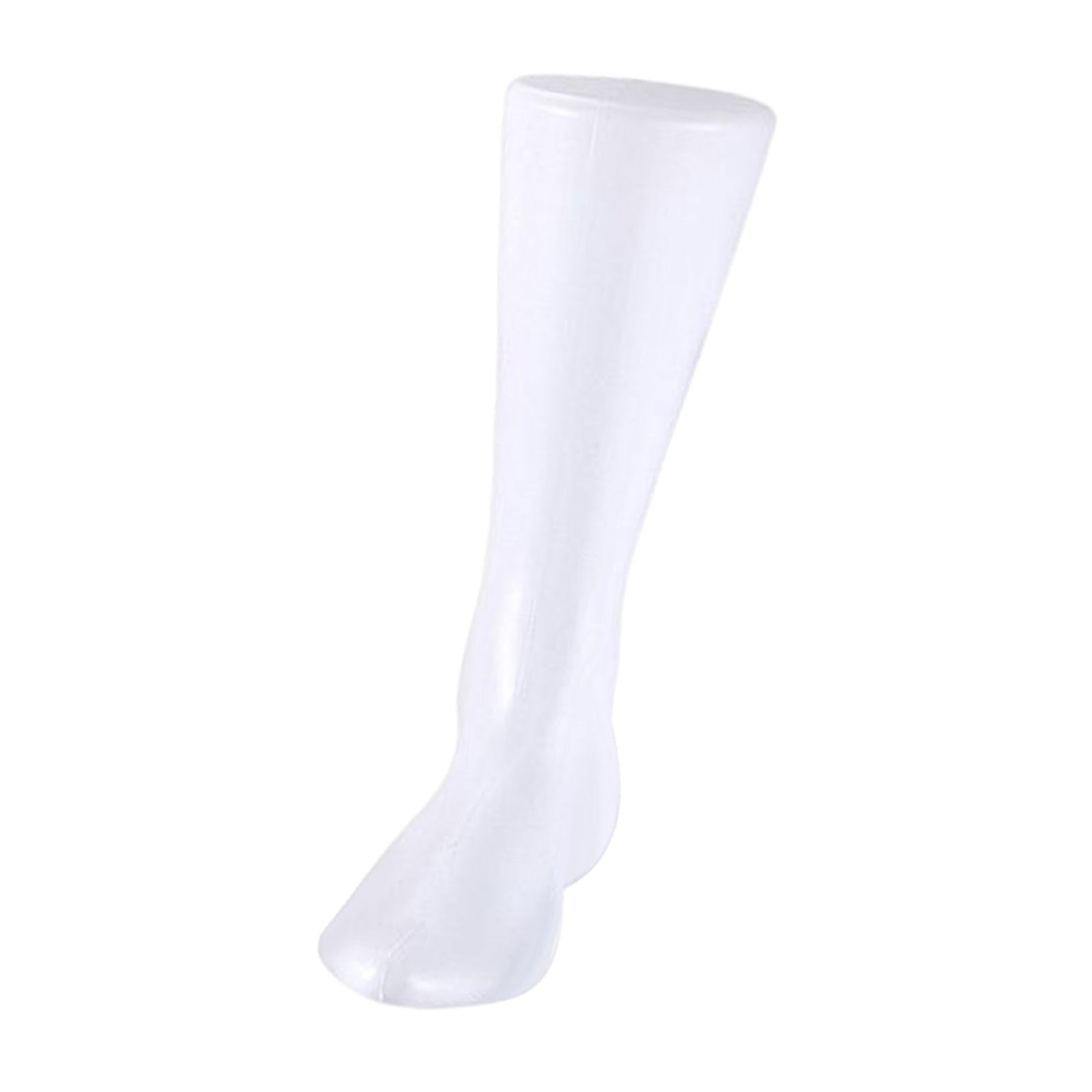 Lifesize Male Mannequin Foot Shoes Support Foot Model for Socks Jewelry Shop White