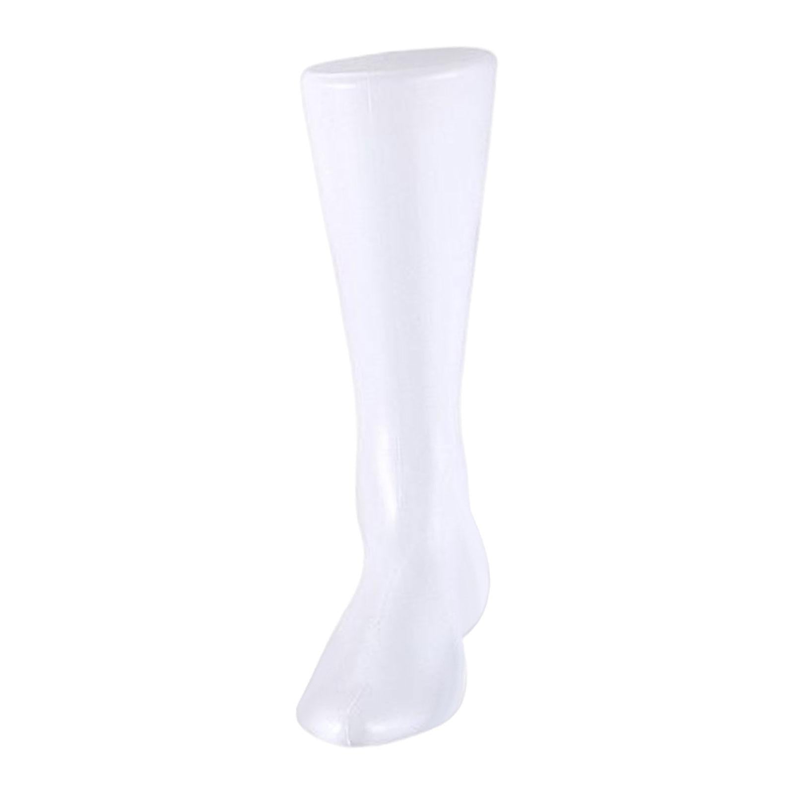 Lifesize Male Mannequin Foot Shoes Support Foot Model for Socks Jewelry Shop White