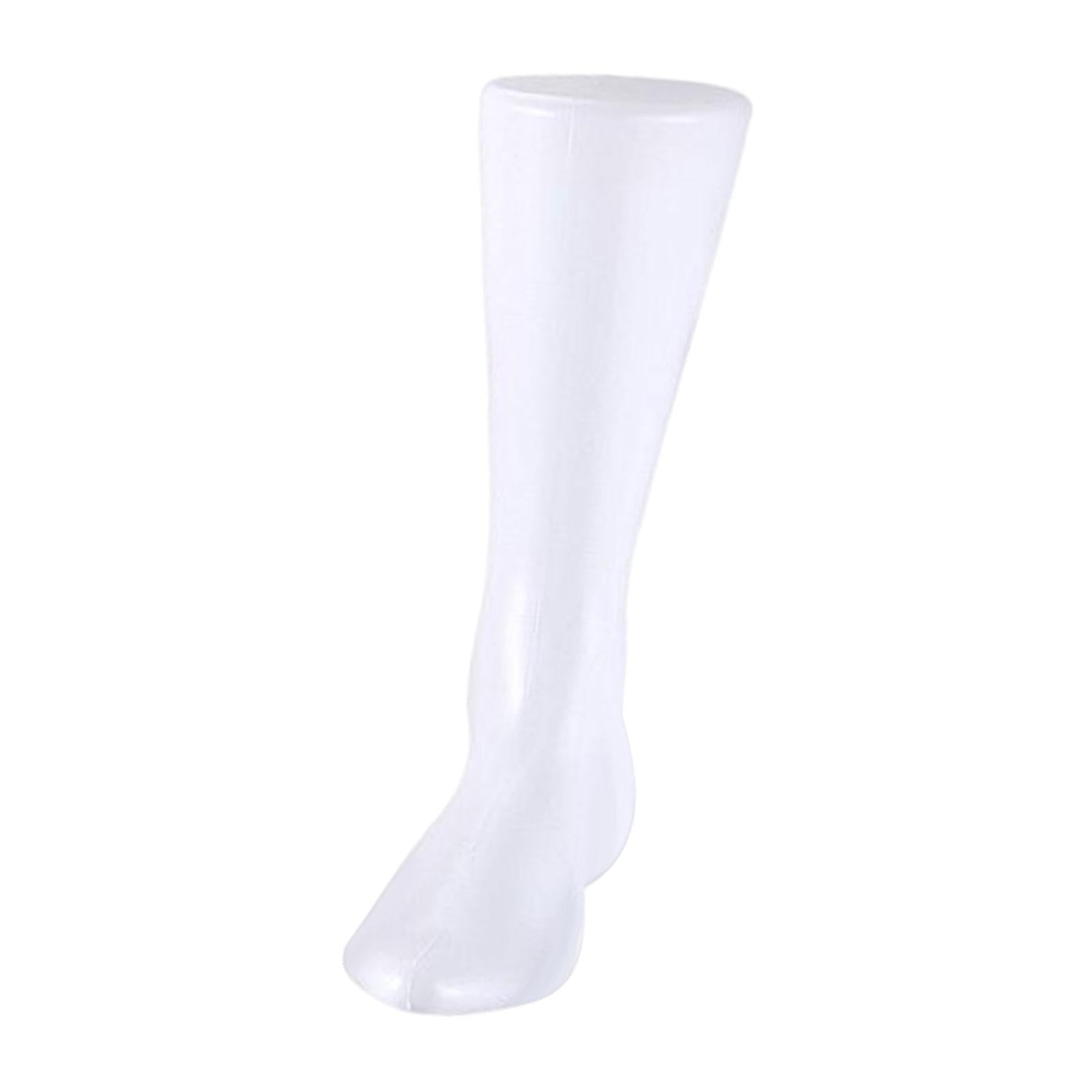 Lifesize Male Mannequin Foot Shoes Support Foot Model for Socks Jewelry Shop White