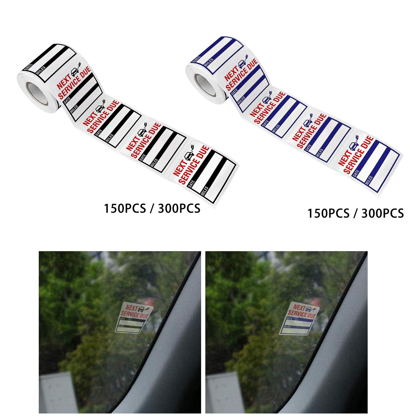Next Service Due Stickers 2"x2" for Car Owner Car Repair Shop Car Enthusiast Black 150Pcs