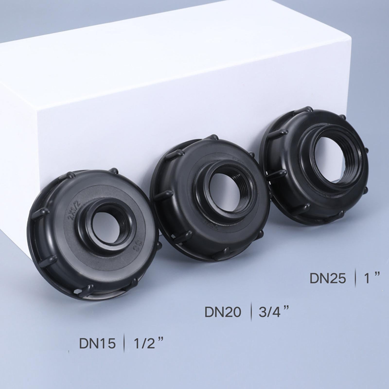Garden Hose Connector IBC Tank Valve for Hose Connector Accessory Greenhouse Black DN15