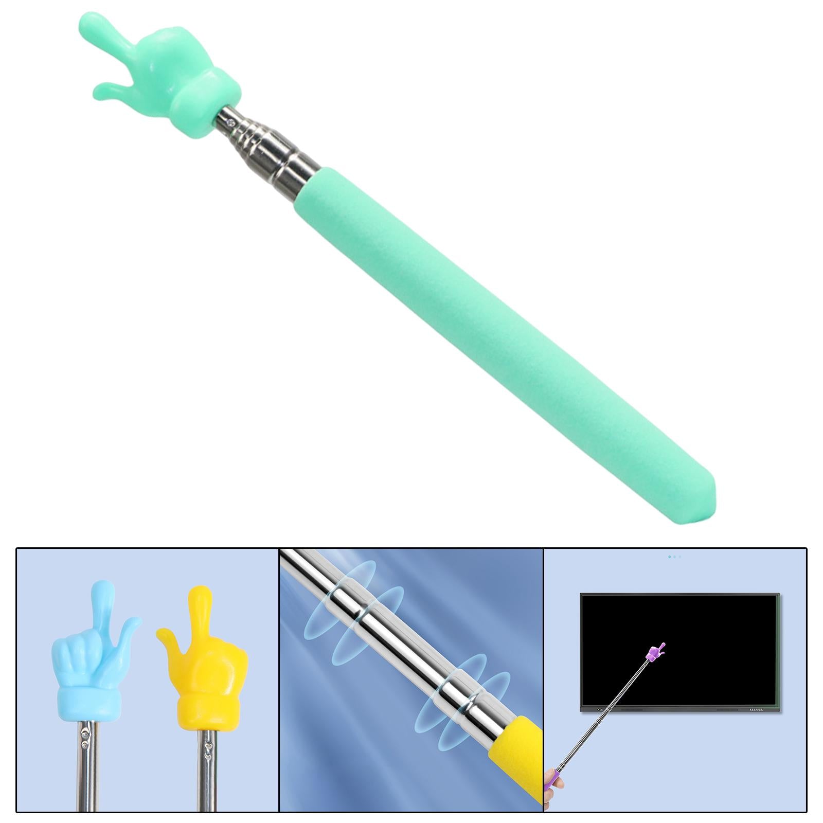 Hand Pointer Accs Portable Teacher Pointer Finger Design for Home Whiteboard Green