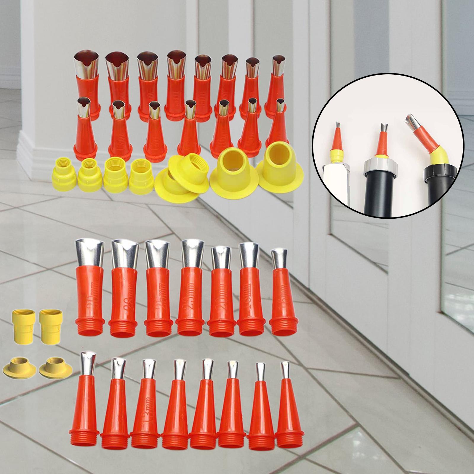 Caulking Caulk Nozzle Applicator with Base Sealant Finishing Tools for Doors 23pcs