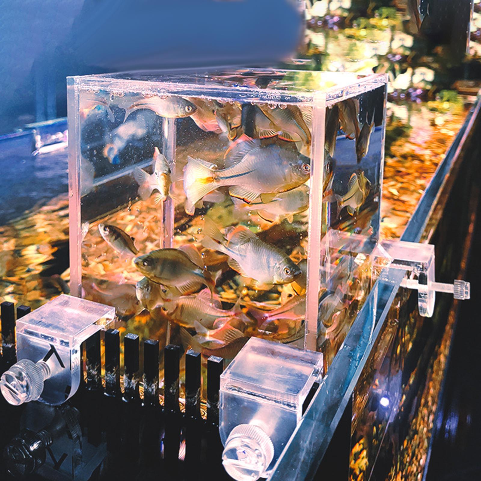 3x Negative Pressure Fish Tank Bracket Clear Landscaping Aquarium Decoration B 15cm