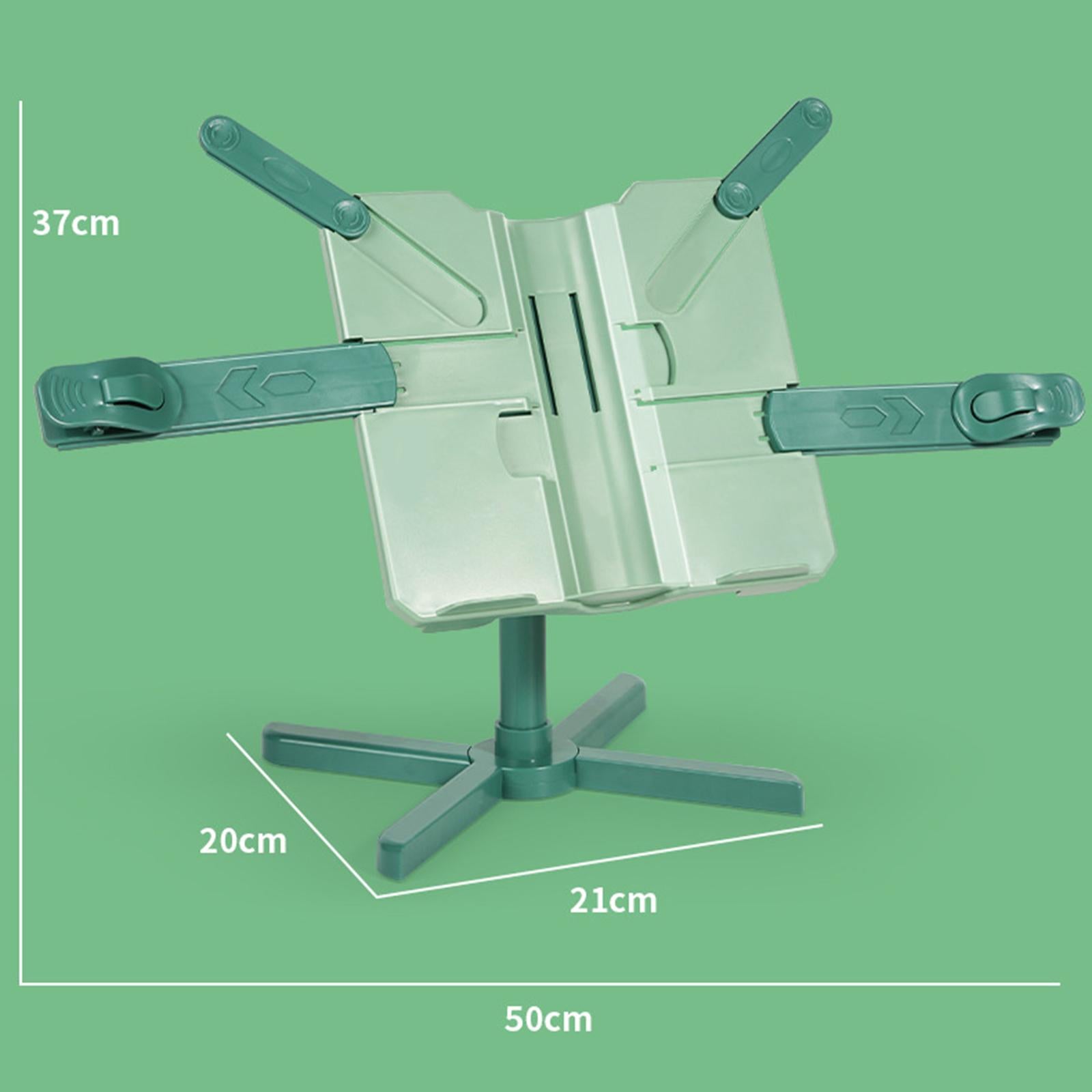 Book Holder Stand Portable Durable Tablet Holder for Kitchen Desktop Bedroom Green