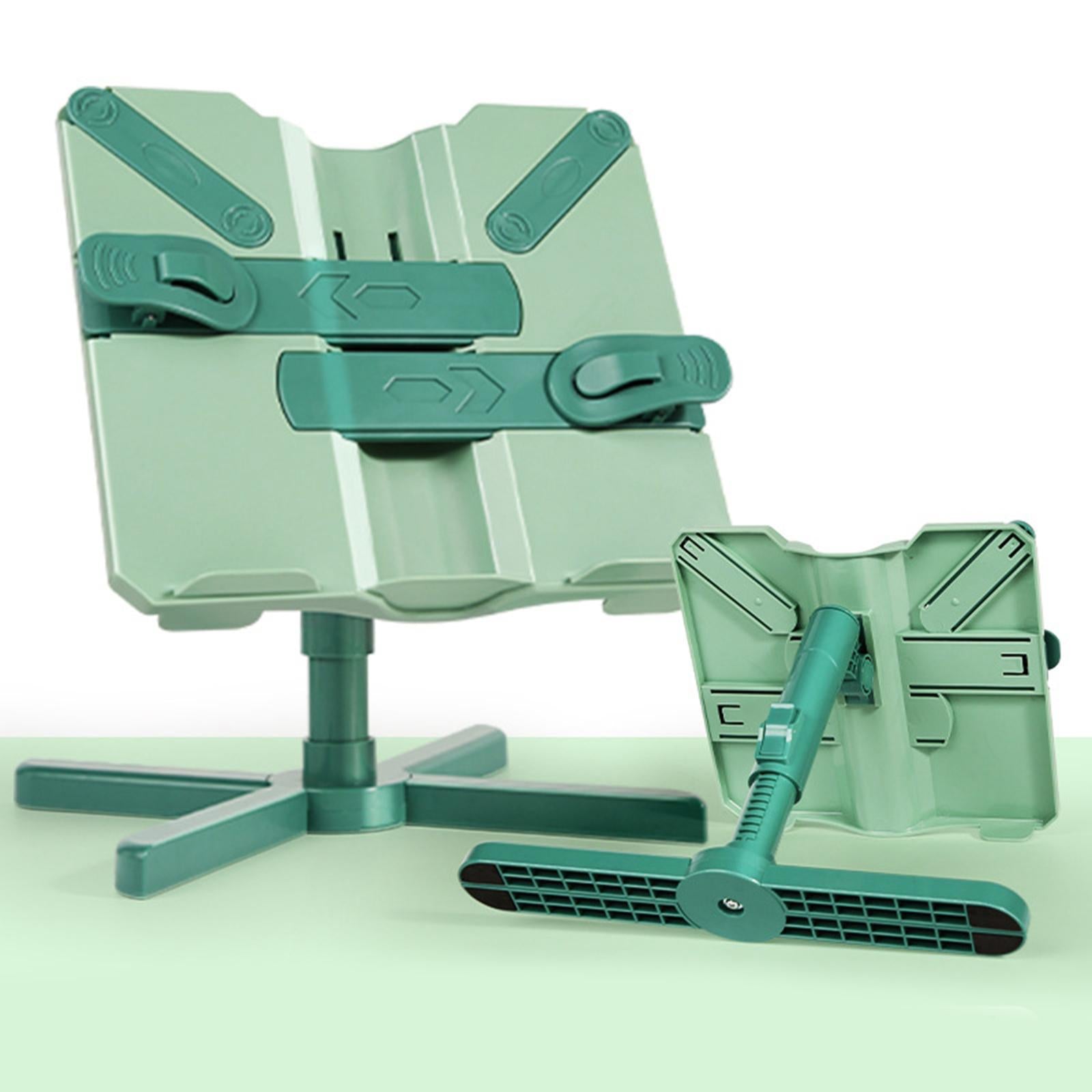 Book Holder Stand Portable Durable Tablet Holder for Kitchen Desktop Bedroom Green
