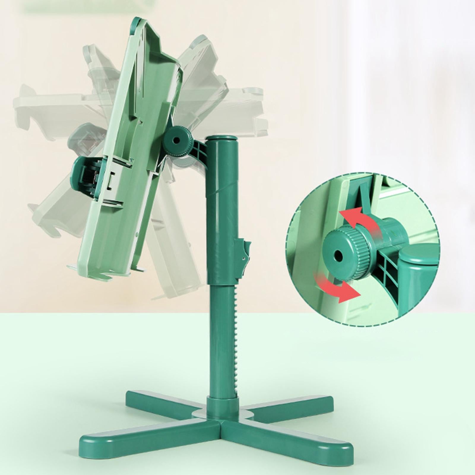 Book Holder Stand Portable Durable Tablet Holder for Kitchen Desktop Bedroom Green