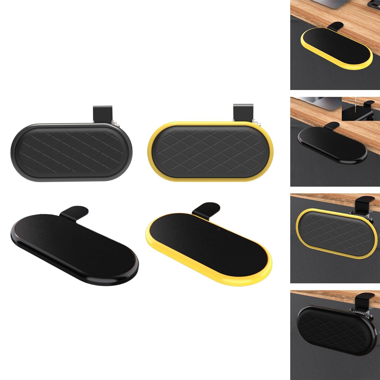 Computer Arm Rest Ergonomic Desktop Extension Mousepad Rests for Gaming Desk Black A