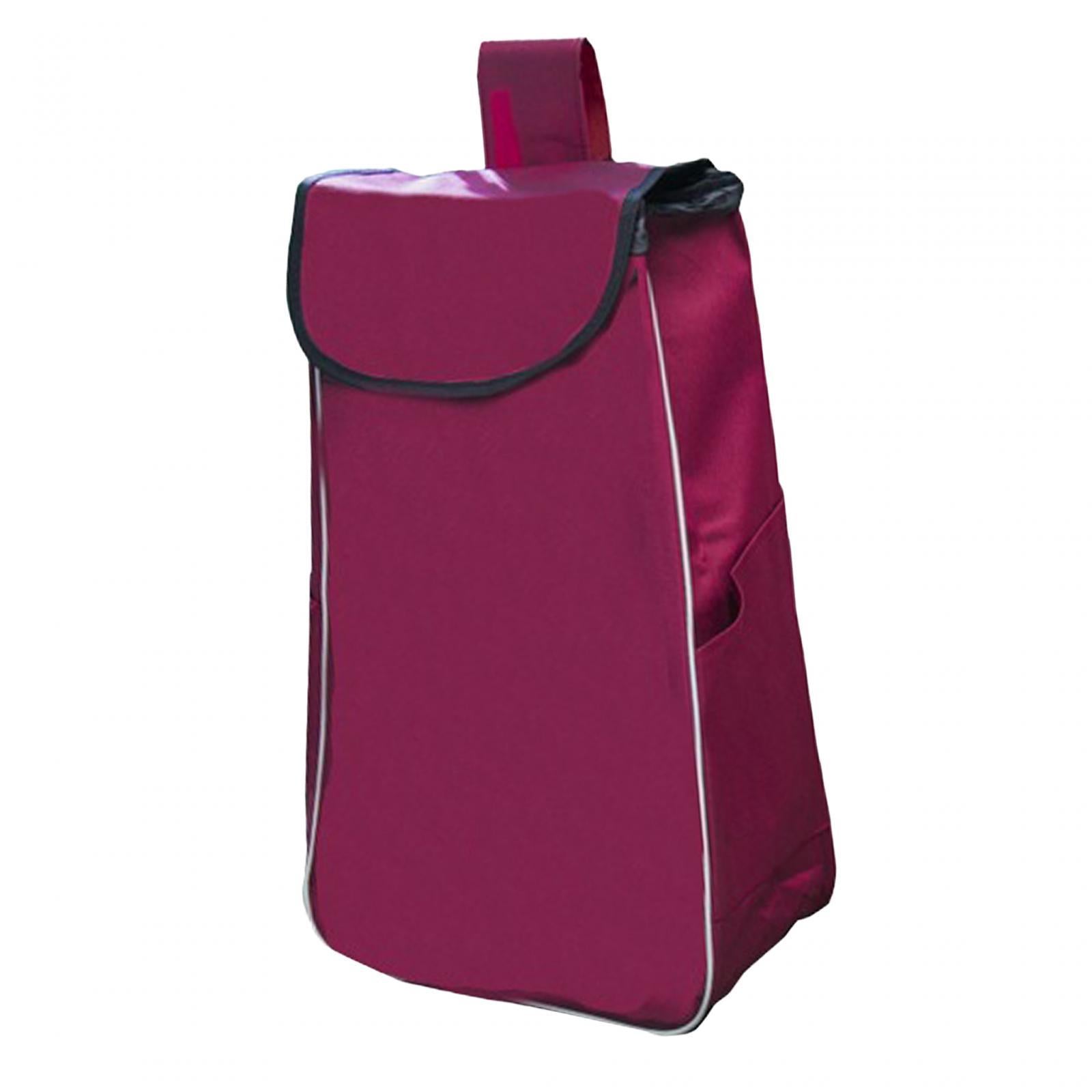 Shopping Cart Replacement Storage Bag Waterproof Durable Lightweight Folding Wine Red Thickened