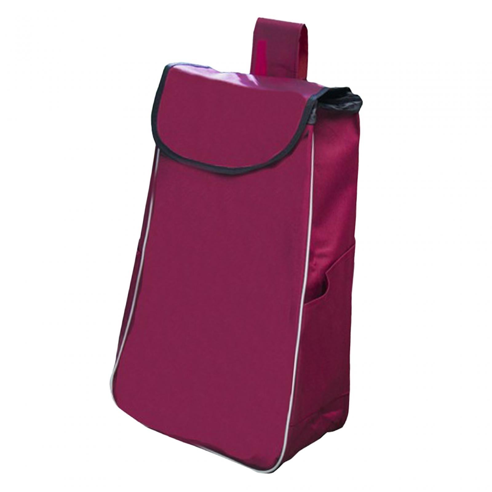 Shopping Cart Replacement Storage Bag Waterproof Durable Lightweight Folding Wine Red Thickened