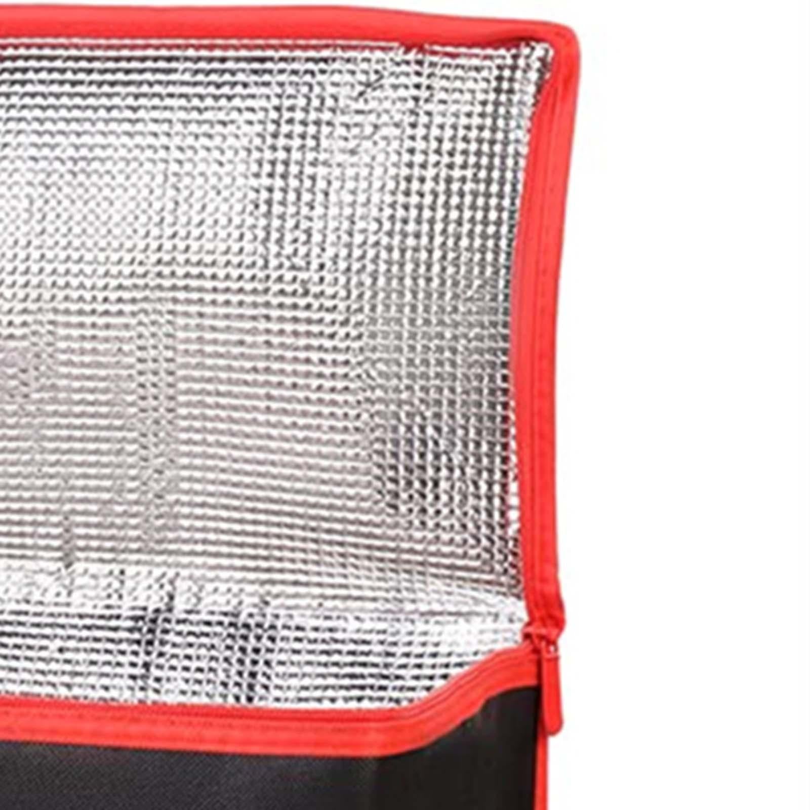 Insulated Cooler Bag Reusable Grocery Shopping Bag for Office Picnic Camping Red