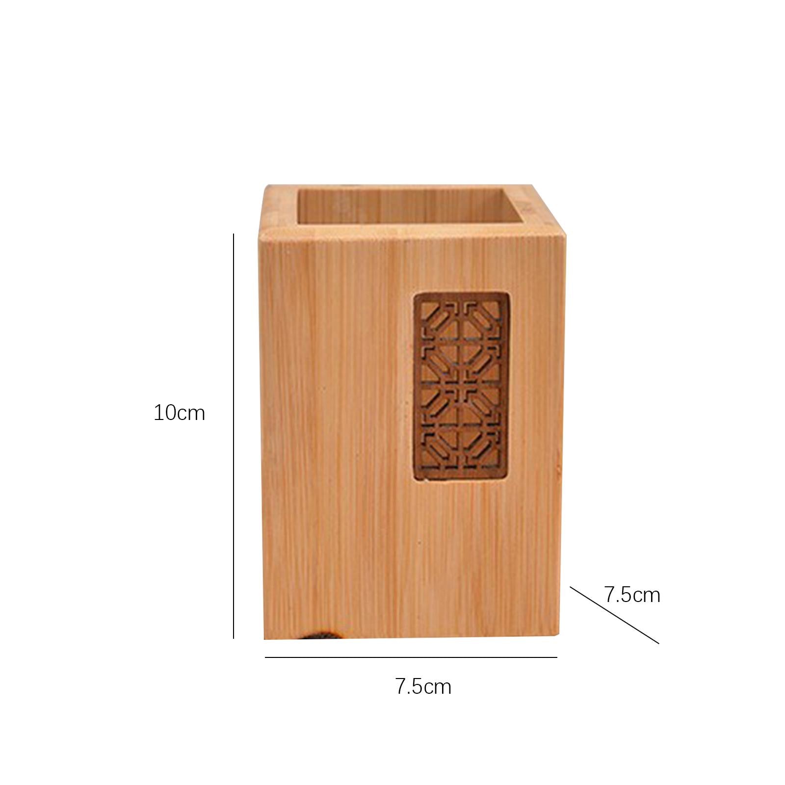 Pencil Display Stand Desk Organizer Table Classroom Office Wooden Pen Holder