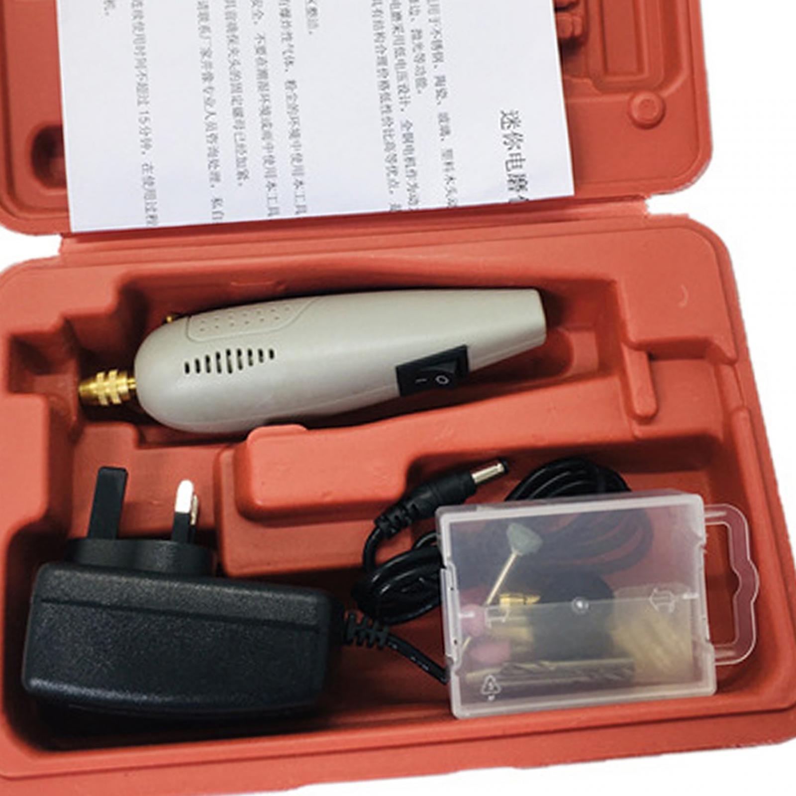 Cordless Rotary Tool Drill Hole Cutting Mini Electric Grinder Set UK Adapter