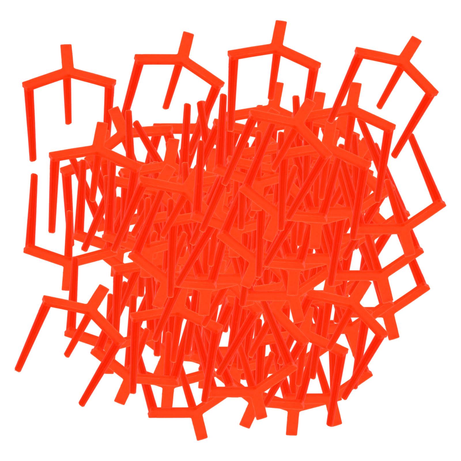 100 Pieces Pizza Stand Pizza Separation Rack for Food Take Out Catering Desk Red
