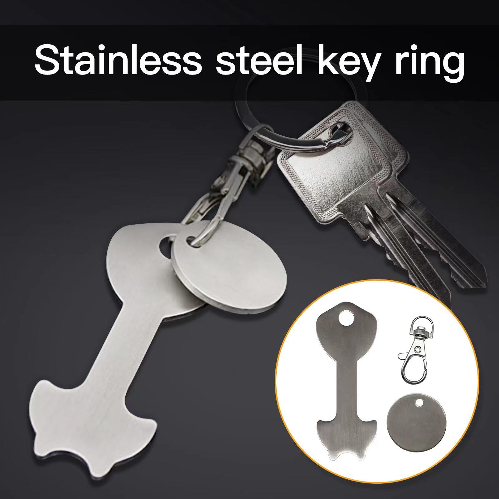 Shopping Trolley Tokens Portable DIY Collection Decor Removable Keyring Hook 2 Pieces