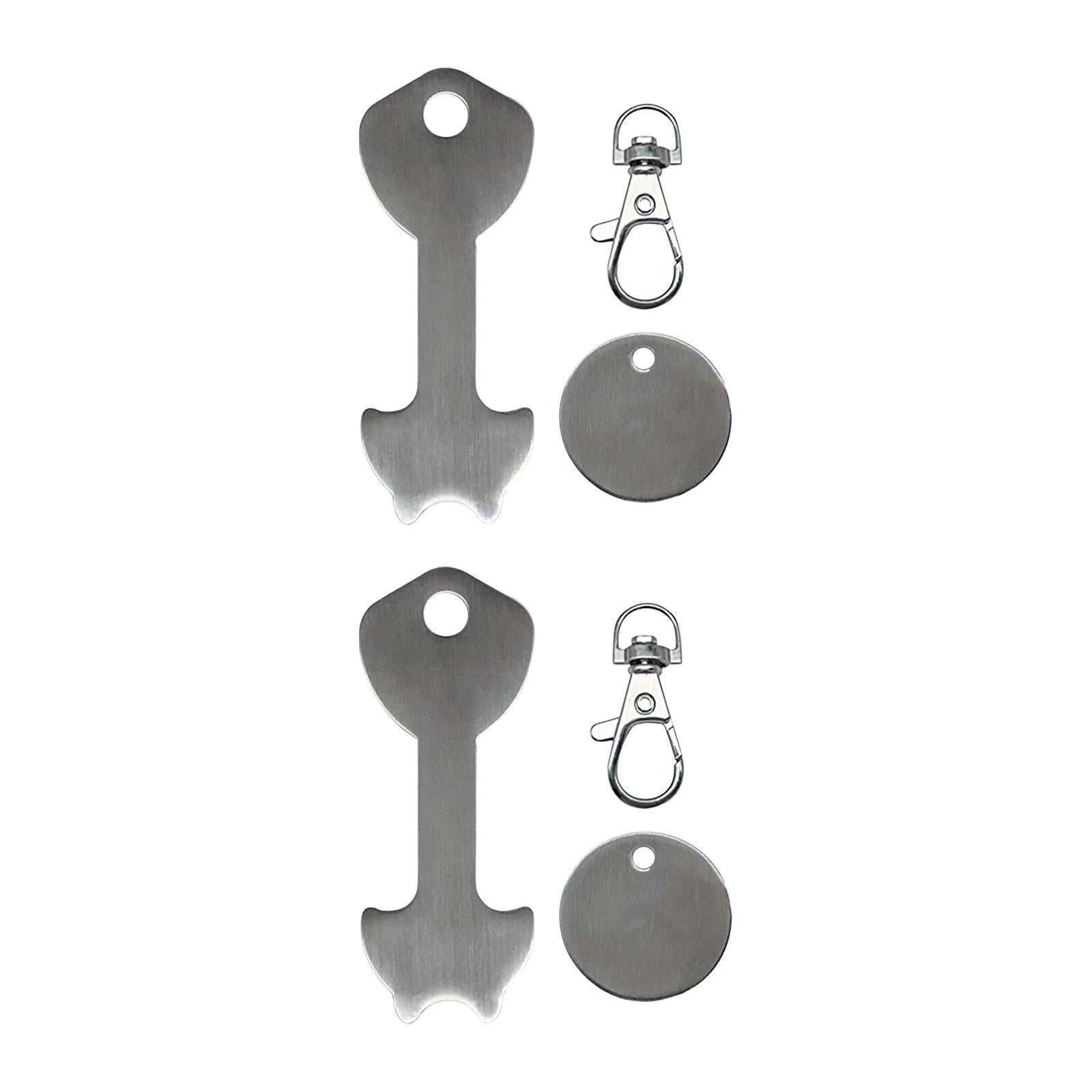 Shopping Trolley Tokens Portable DIY Collection Decor Removable Keyring Hook 2 Pieces