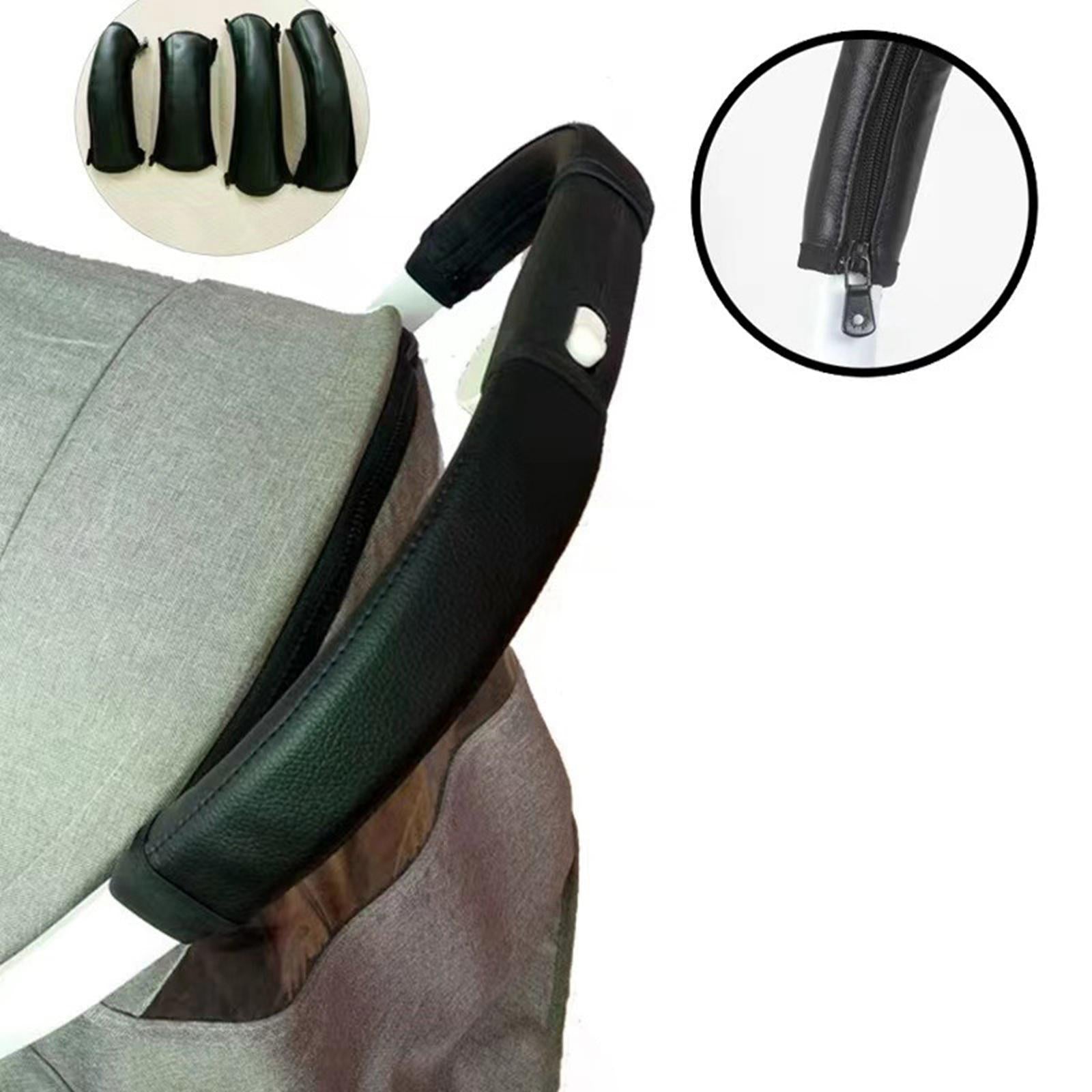 Baby Stroller Armrest Cover PU Leather Easy to Install for Bar Pram Suitcase Brown