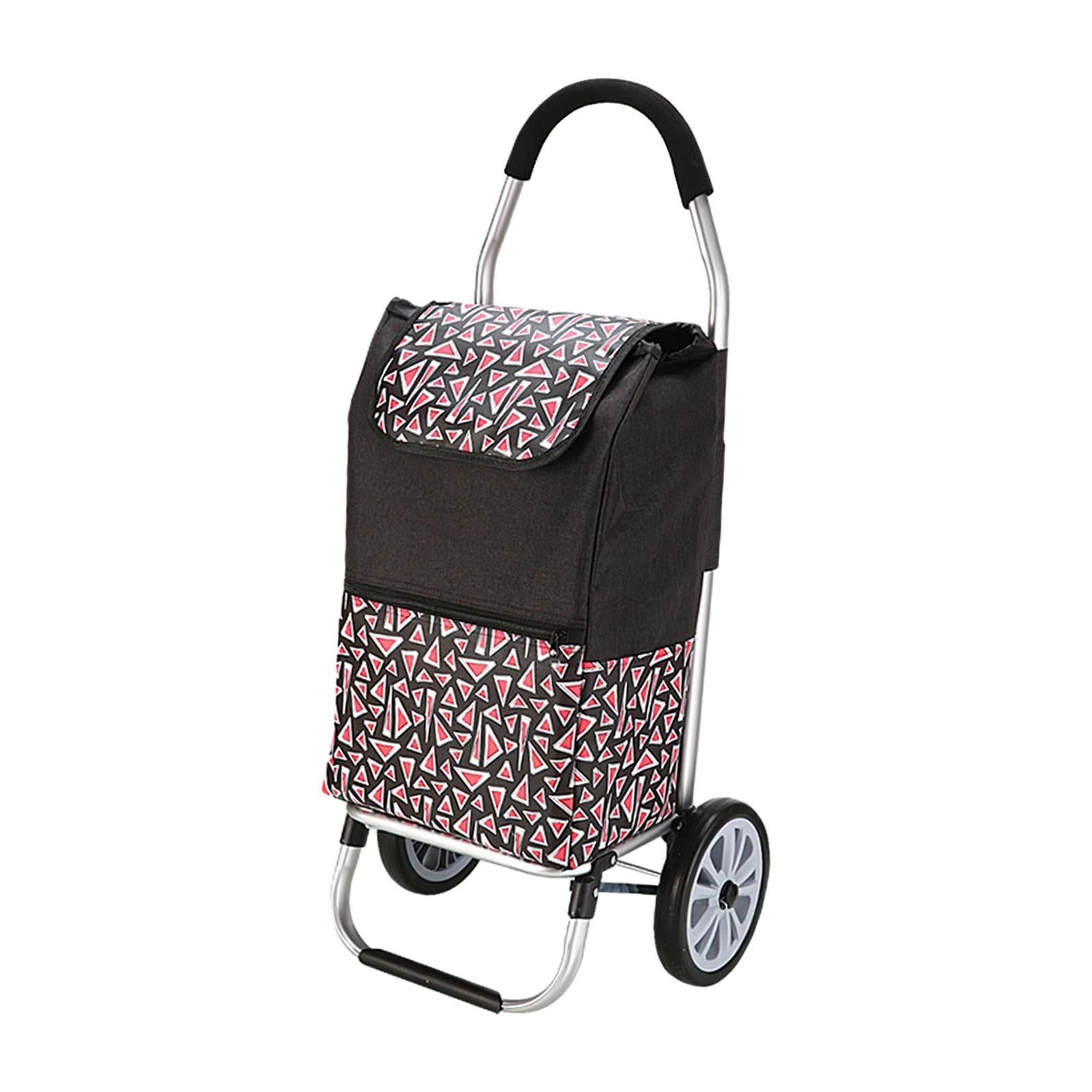 Luggage Trolley Cart Foldable Shopping Cart for Groceries for Transportation black