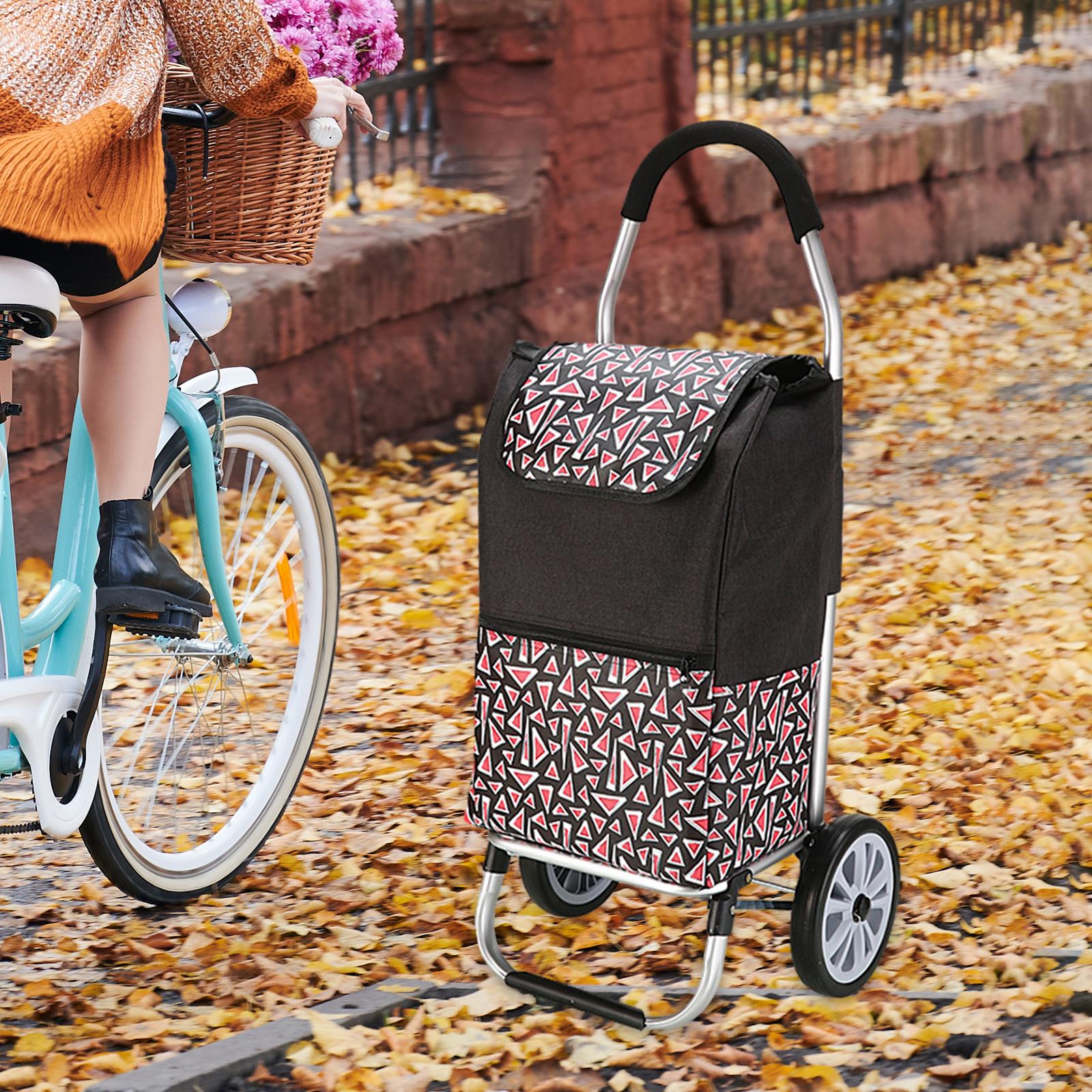 Luggage Trolley Cart Foldable Shopping Cart for Groceries for Transportation black