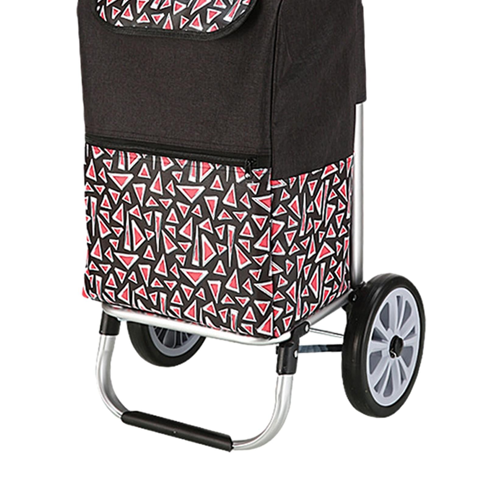 Luggage Trolley Cart Foldable Shopping Cart for Groceries for Transportation black