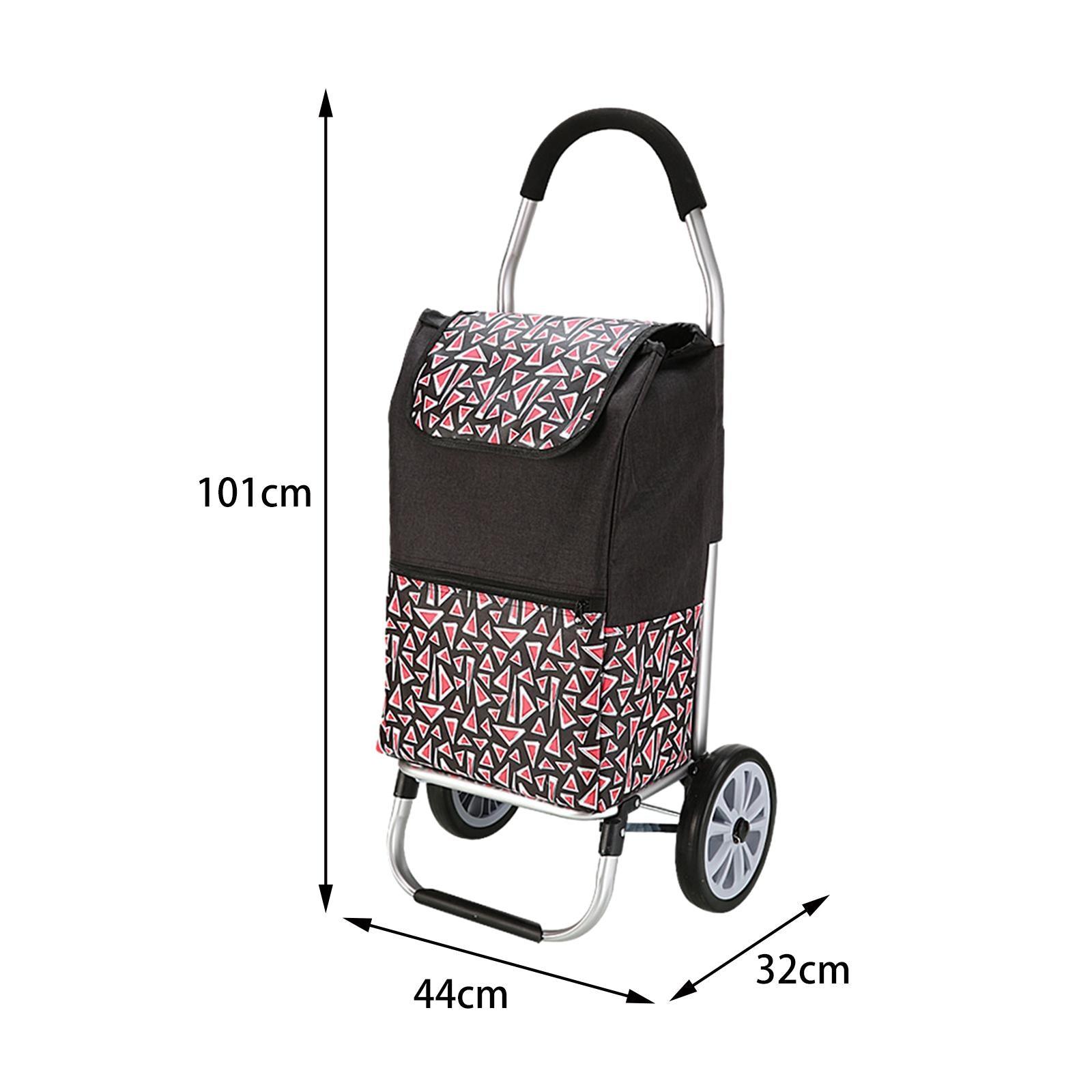 Luggage Trolley Cart Foldable Shopping Cart for Groceries for Transportation black