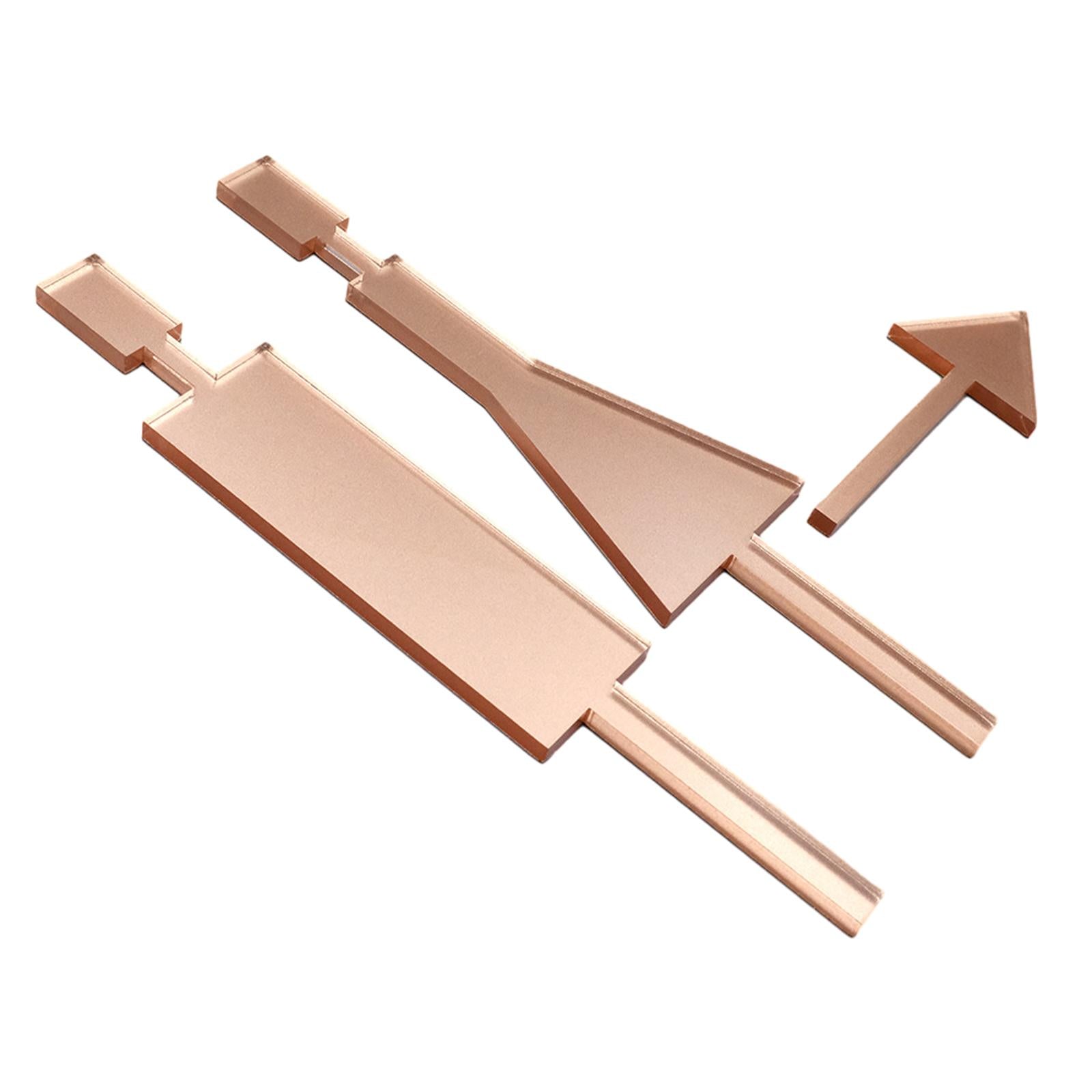 Bathroom Door Signage Decor Simple Restroom Signage for Commercial Bar Store Rose Gold